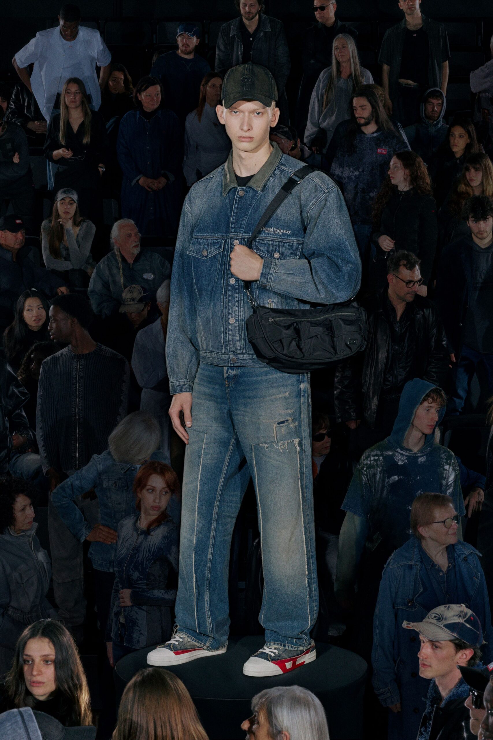 blue denim jacket and pants
