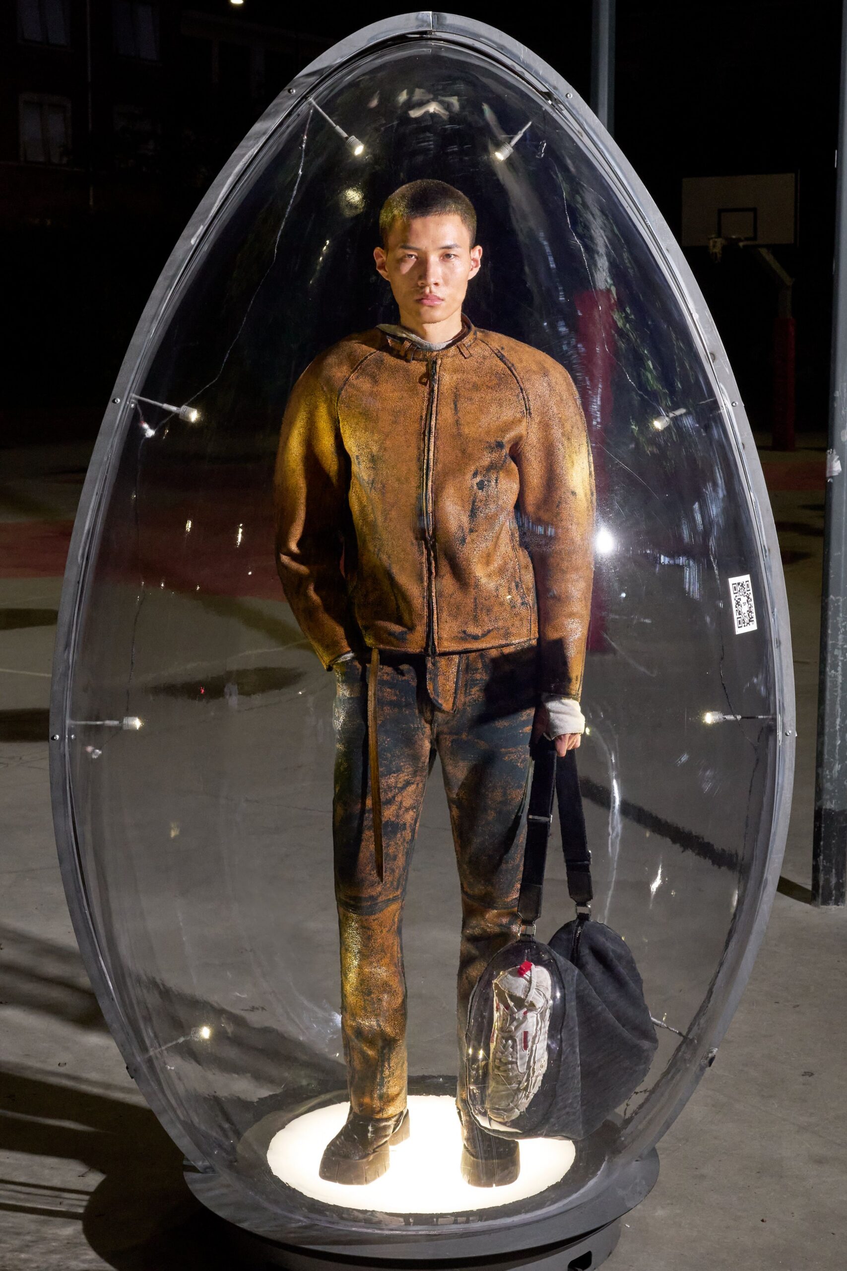 brown fitted jacket and pants
