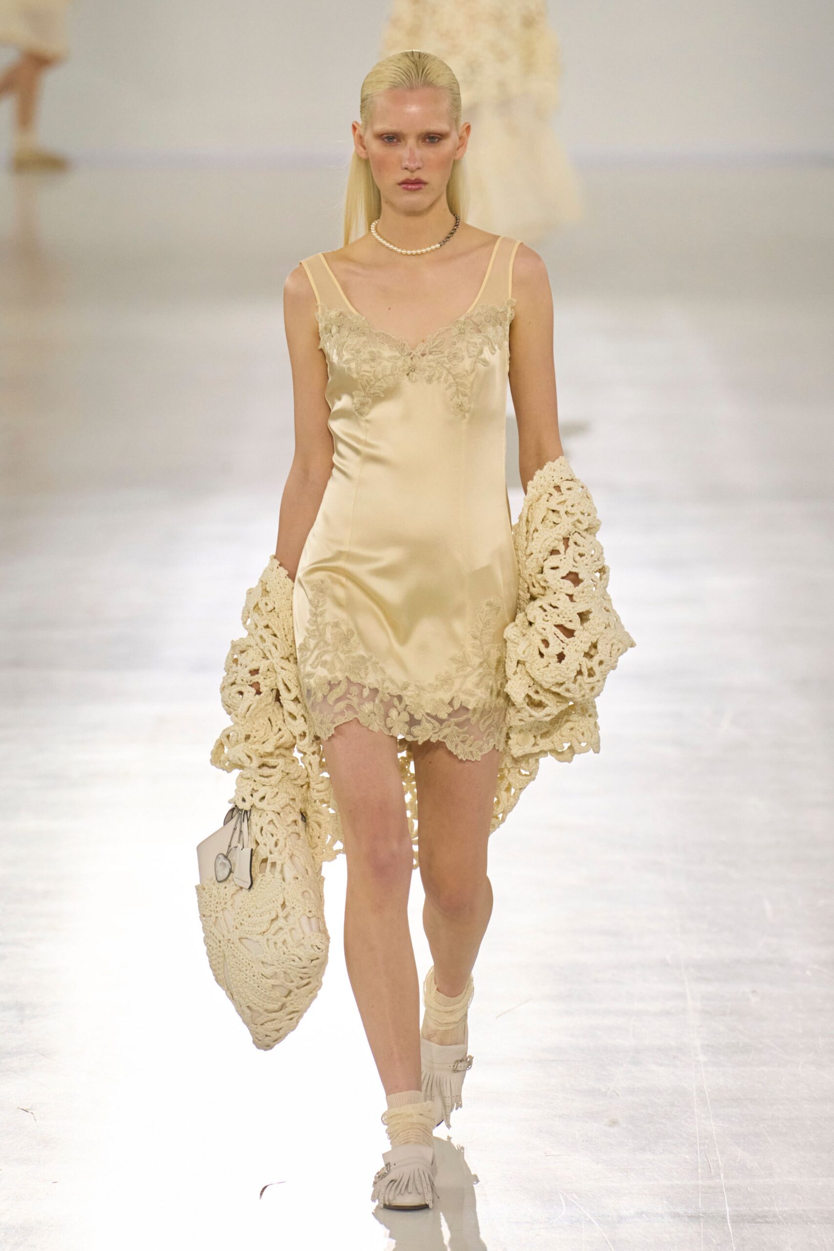 beige silk sleeveless v-neck fitted embroidered mini dress