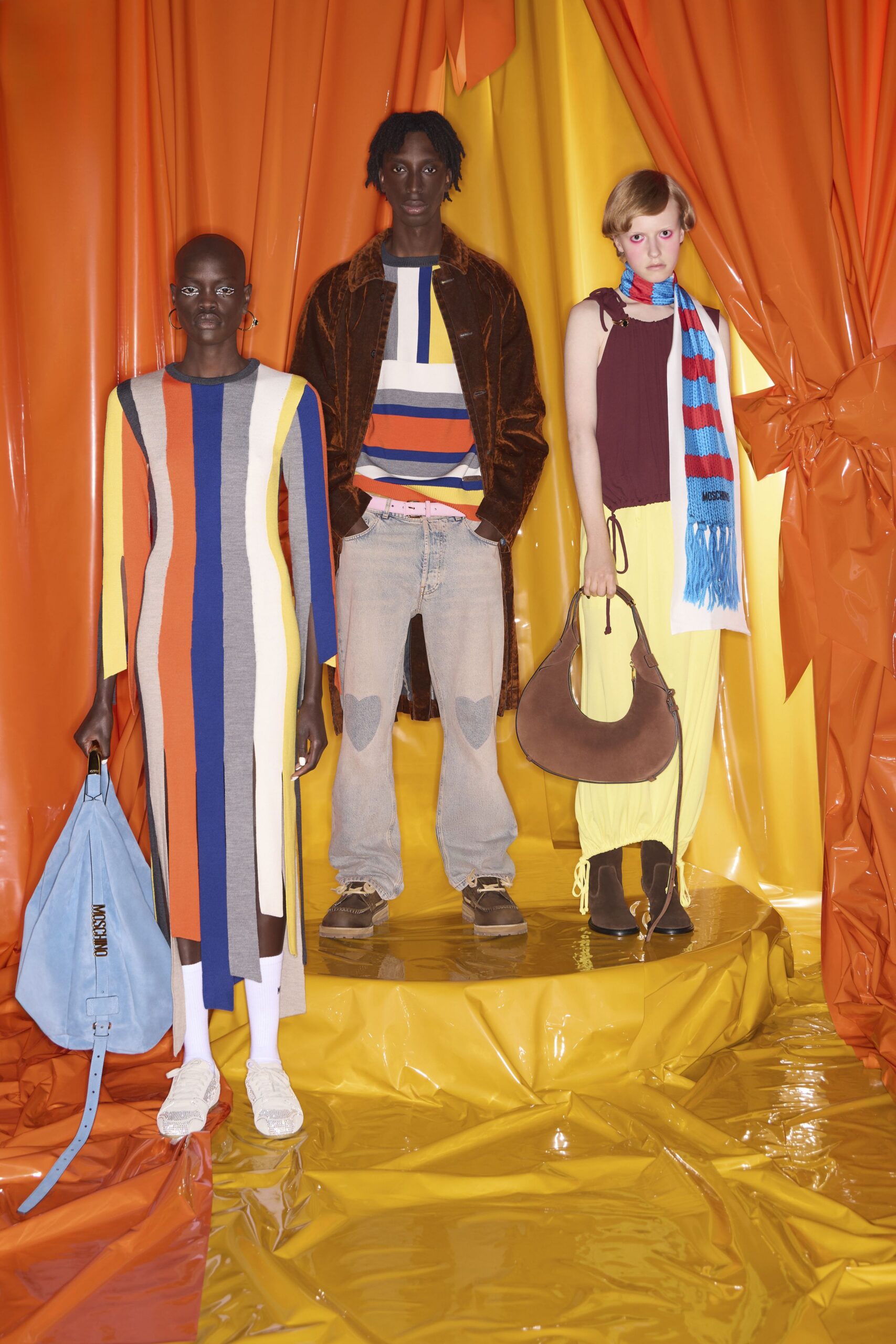 colorful fashion runway outfits