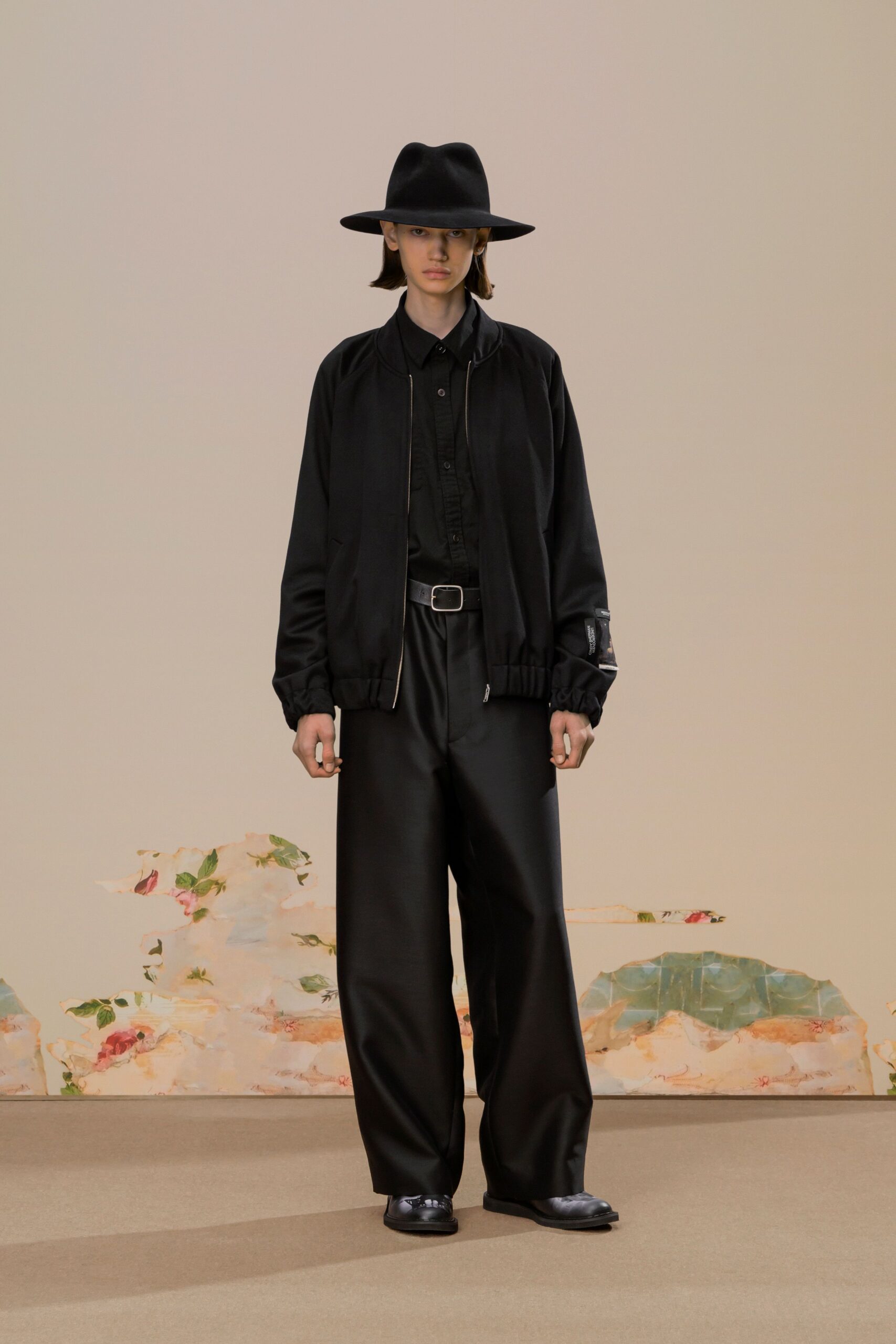 black relaxed jacket and pants