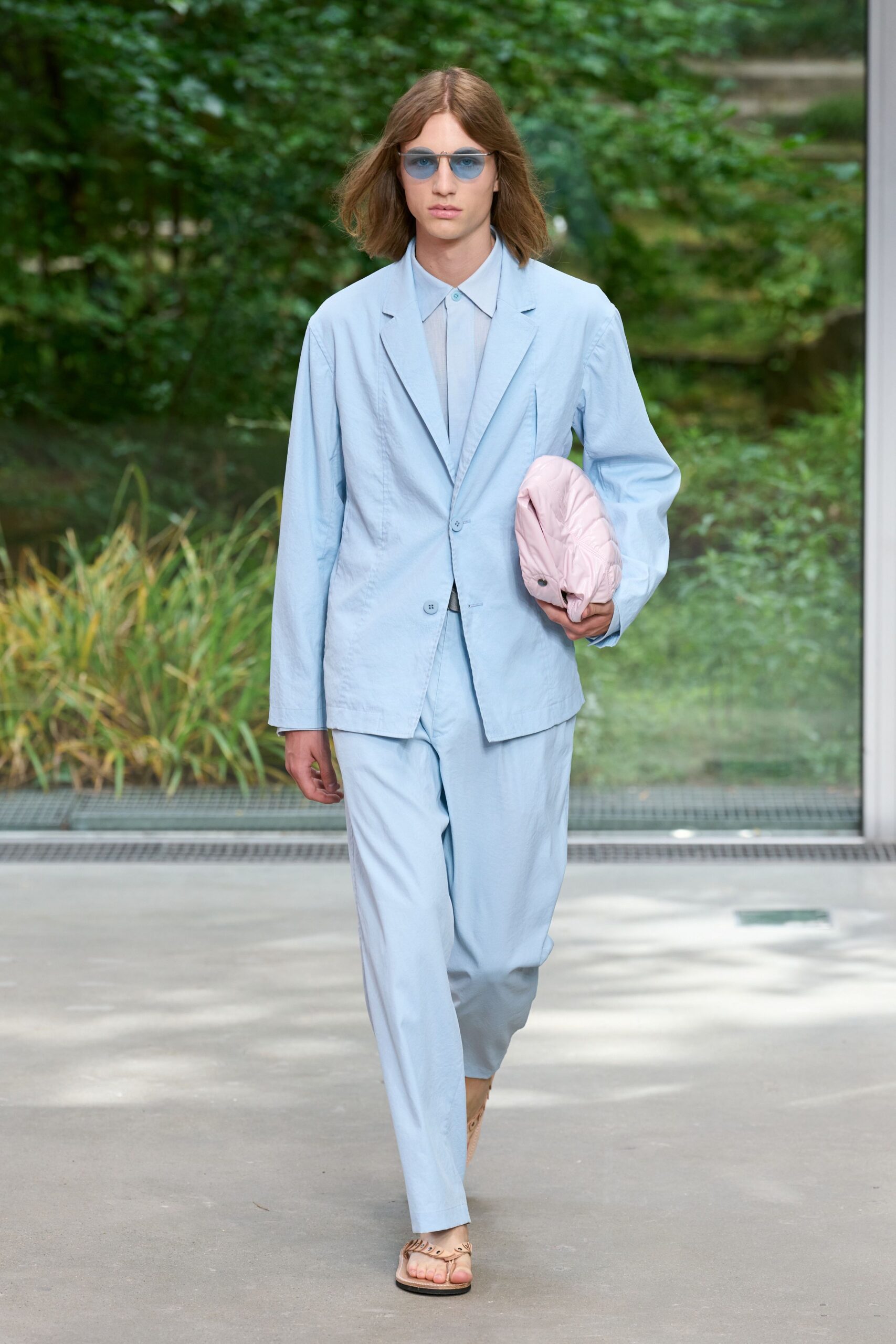 light blue tailored suit
