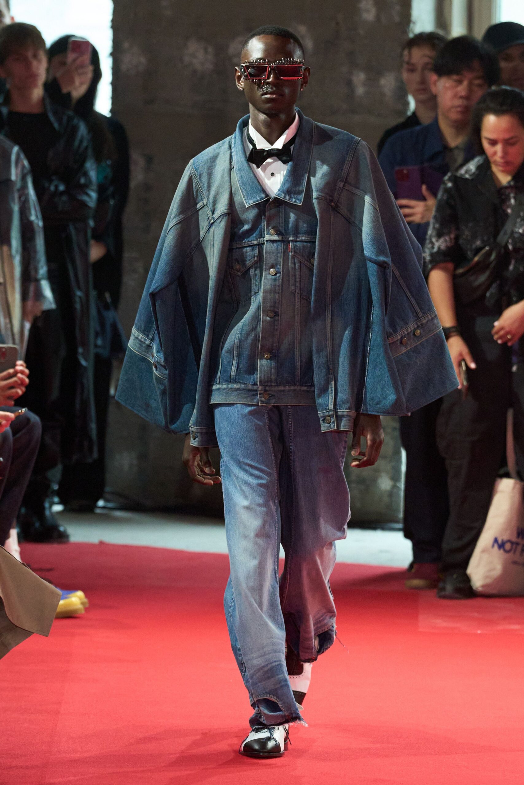 denim jacket and pants outfit