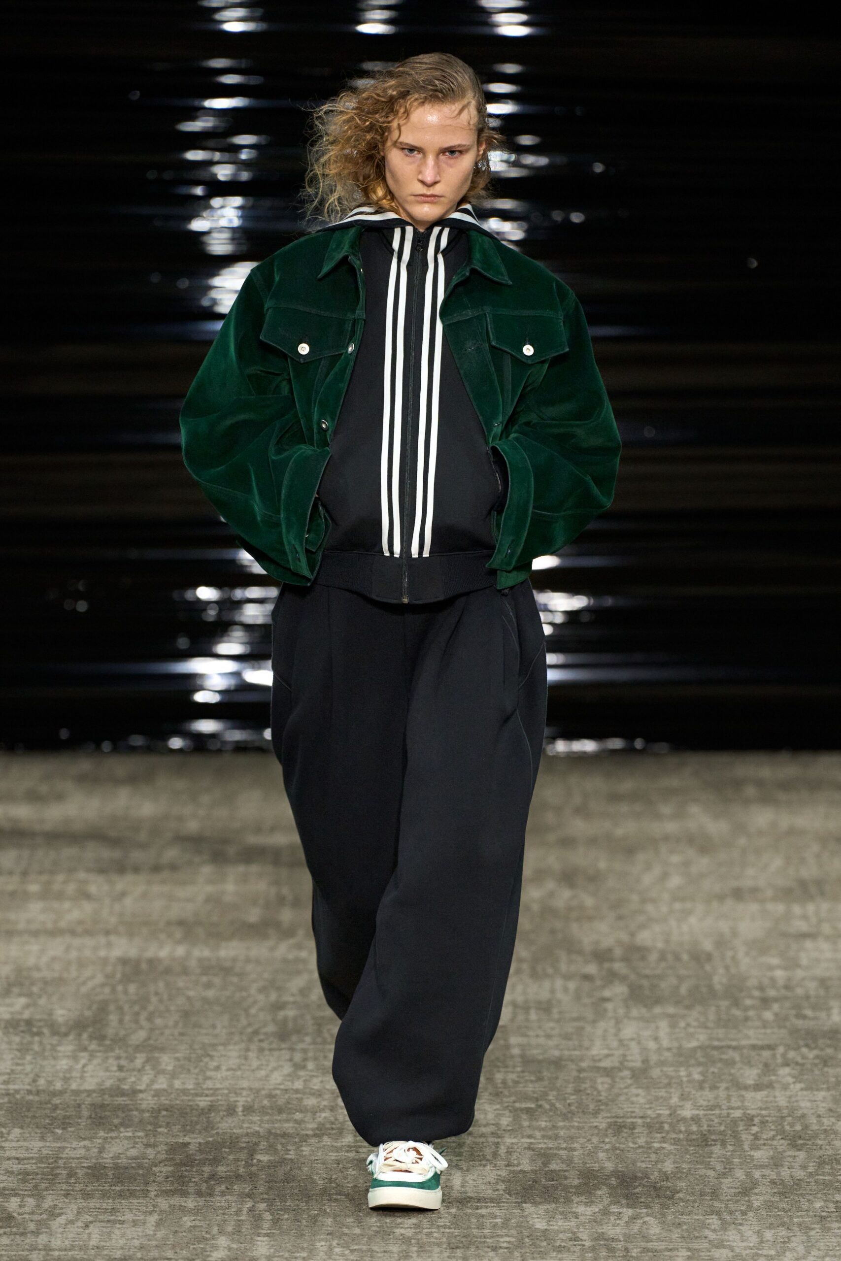 green velvet jacket with black hoodie