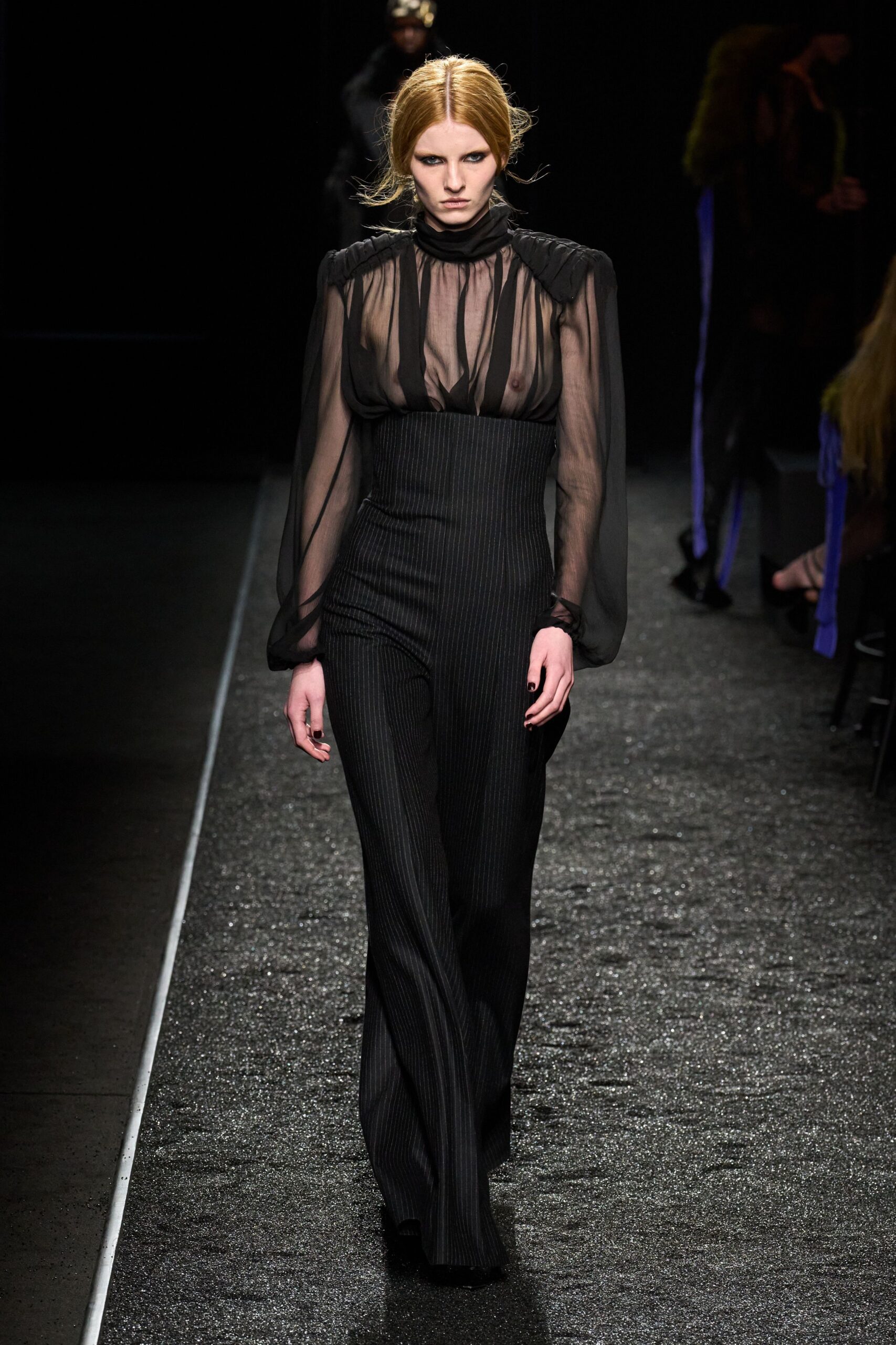 black silk fitted jumpsuit