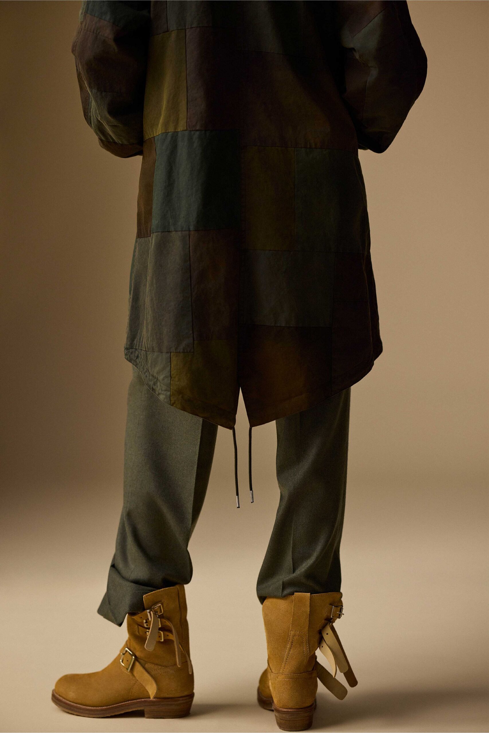 tan suede zippered boots