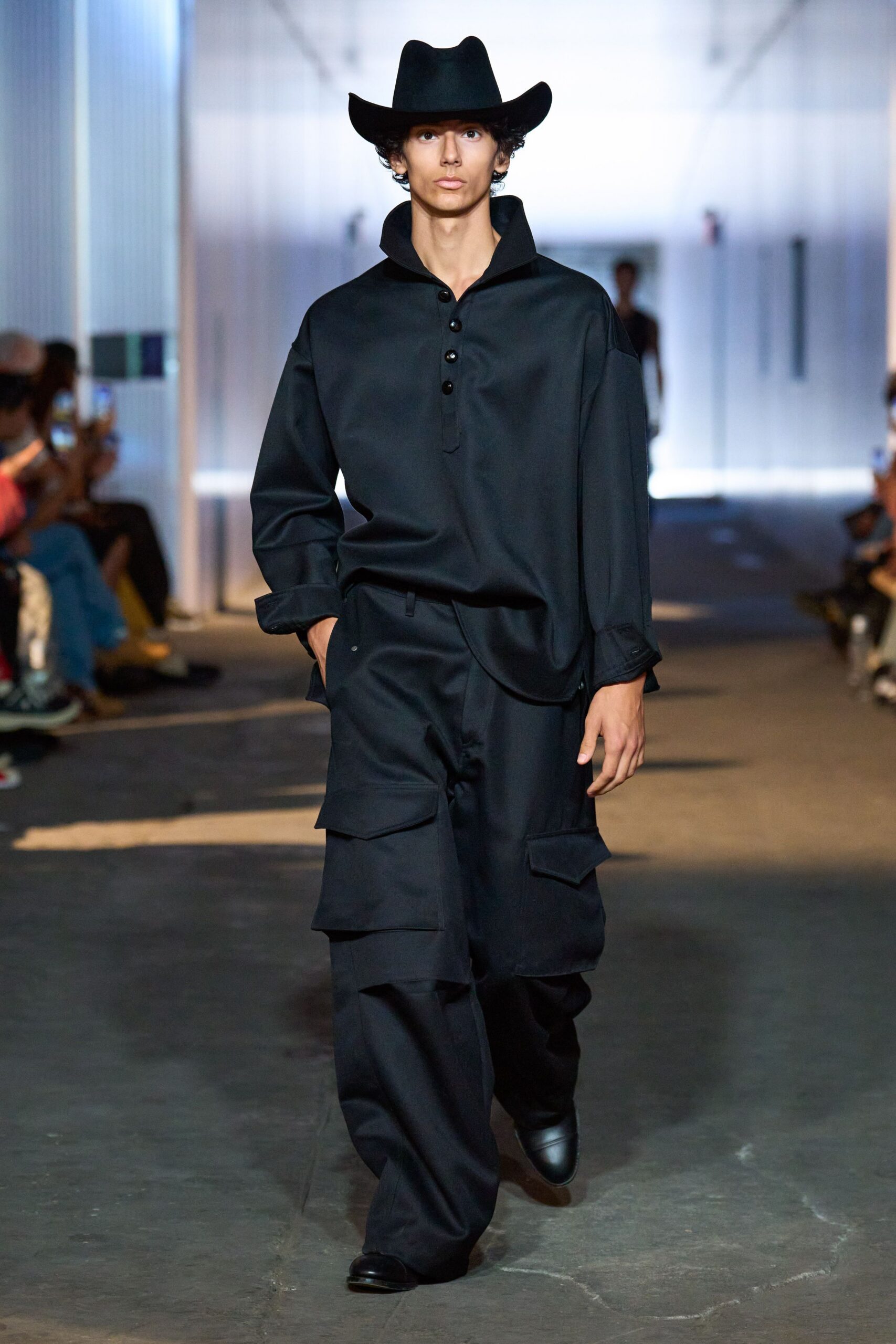 black relaxed shirt and pants