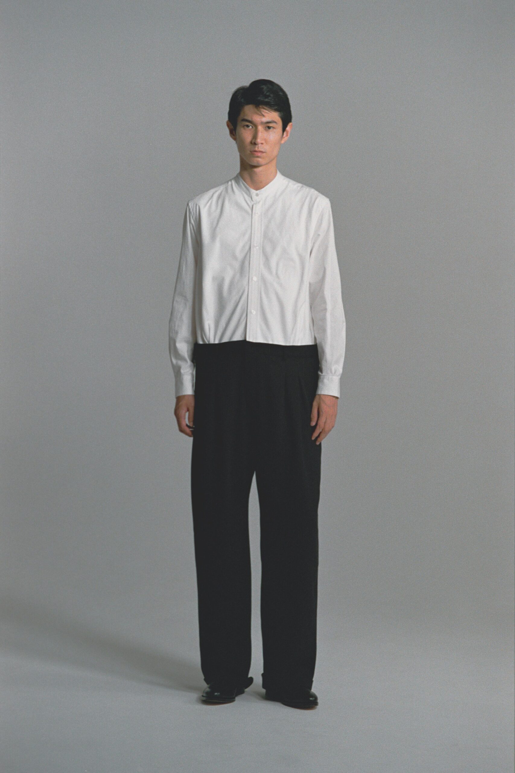 white shirt black pants