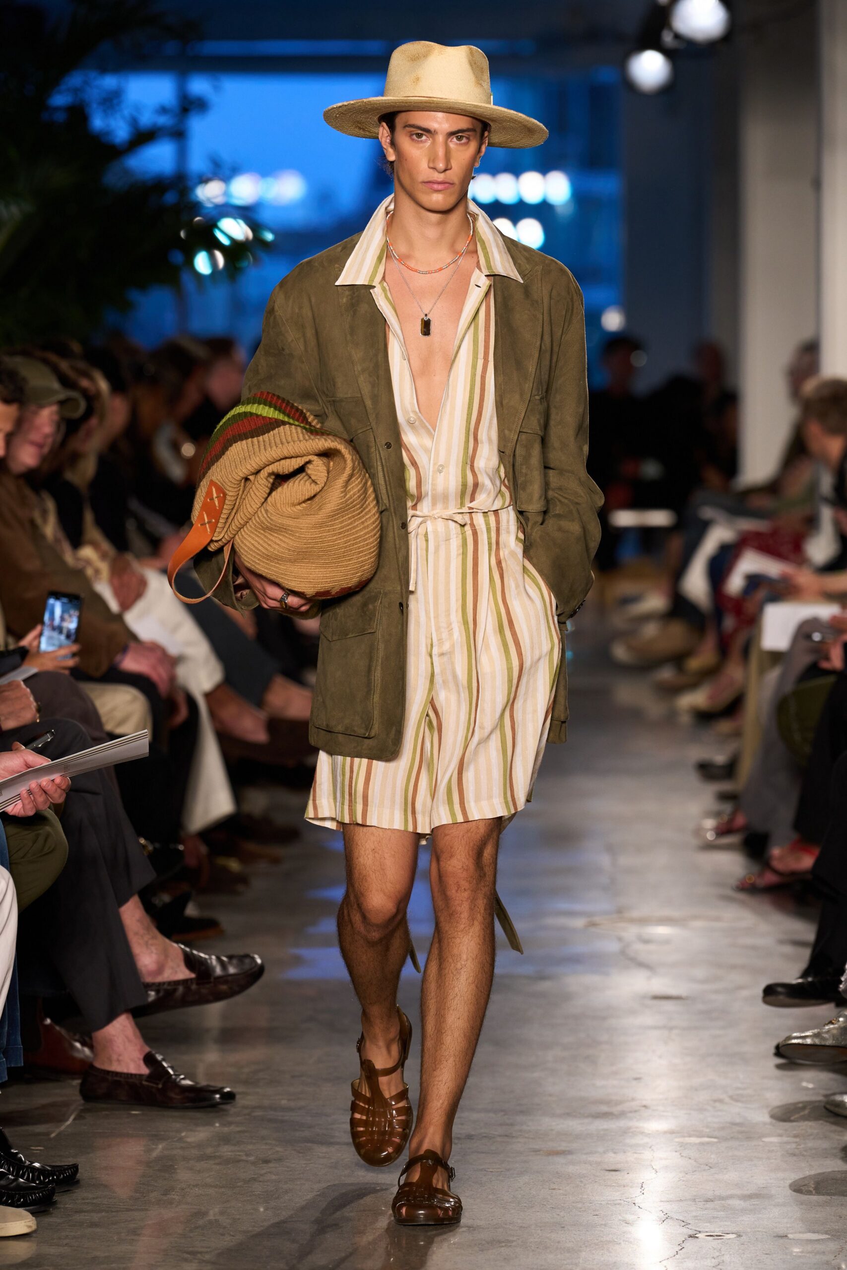 green suede long-sleeve relaxed jacket