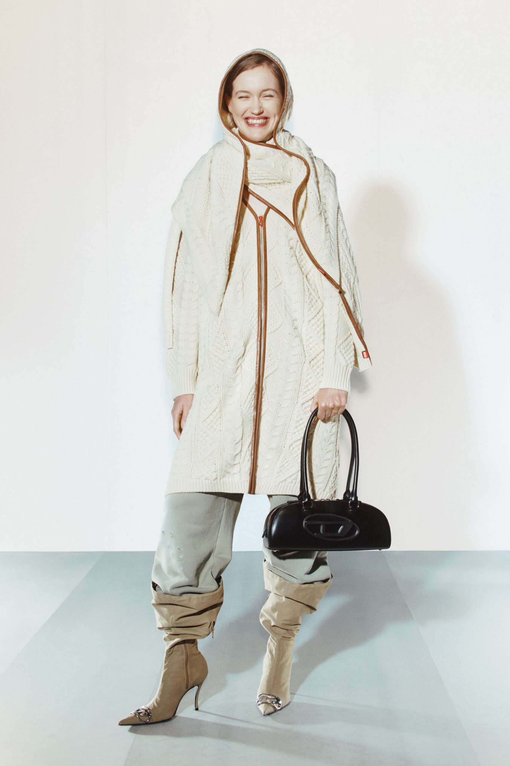 white wool relaxed coat