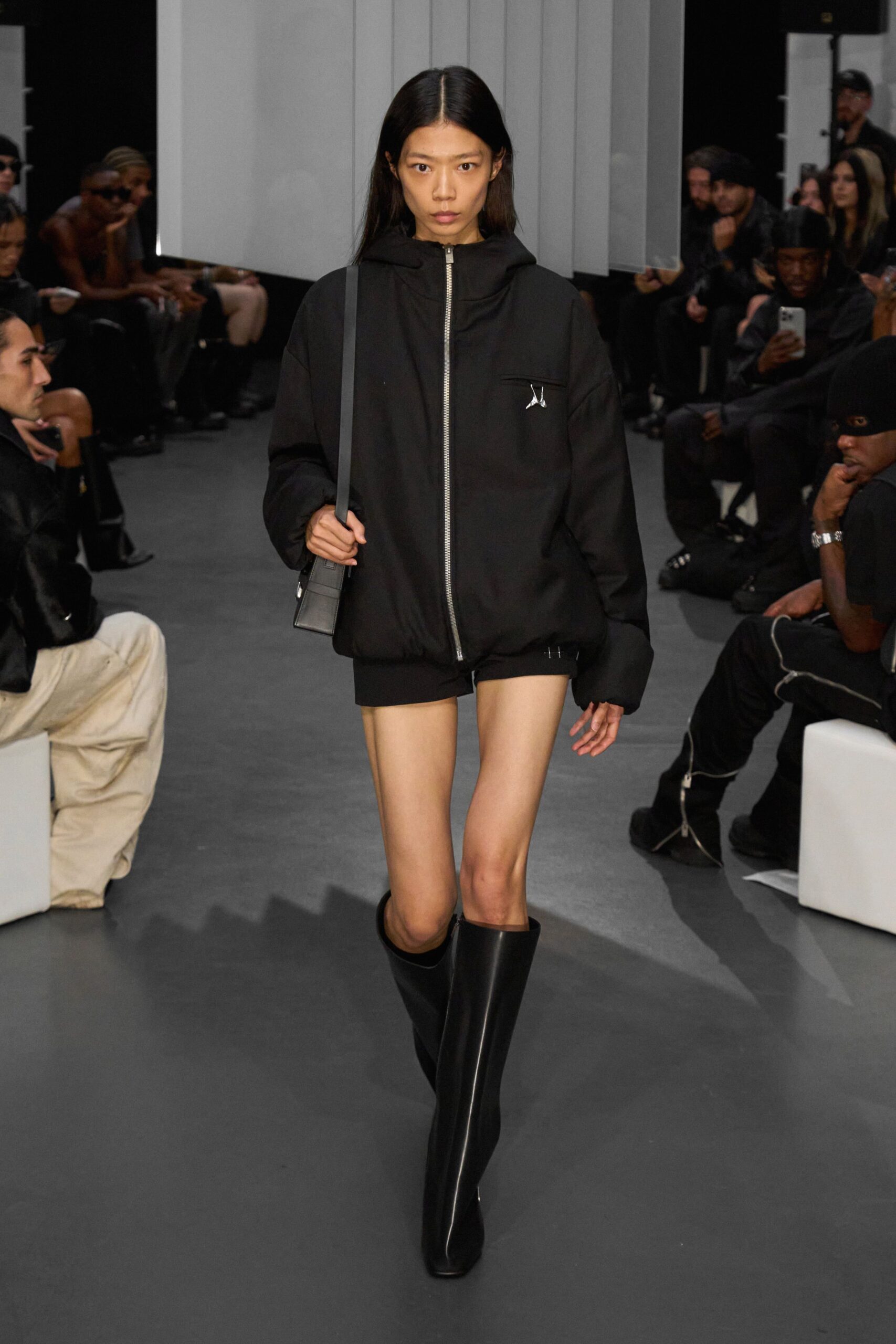 black oversized hoodie with shorts