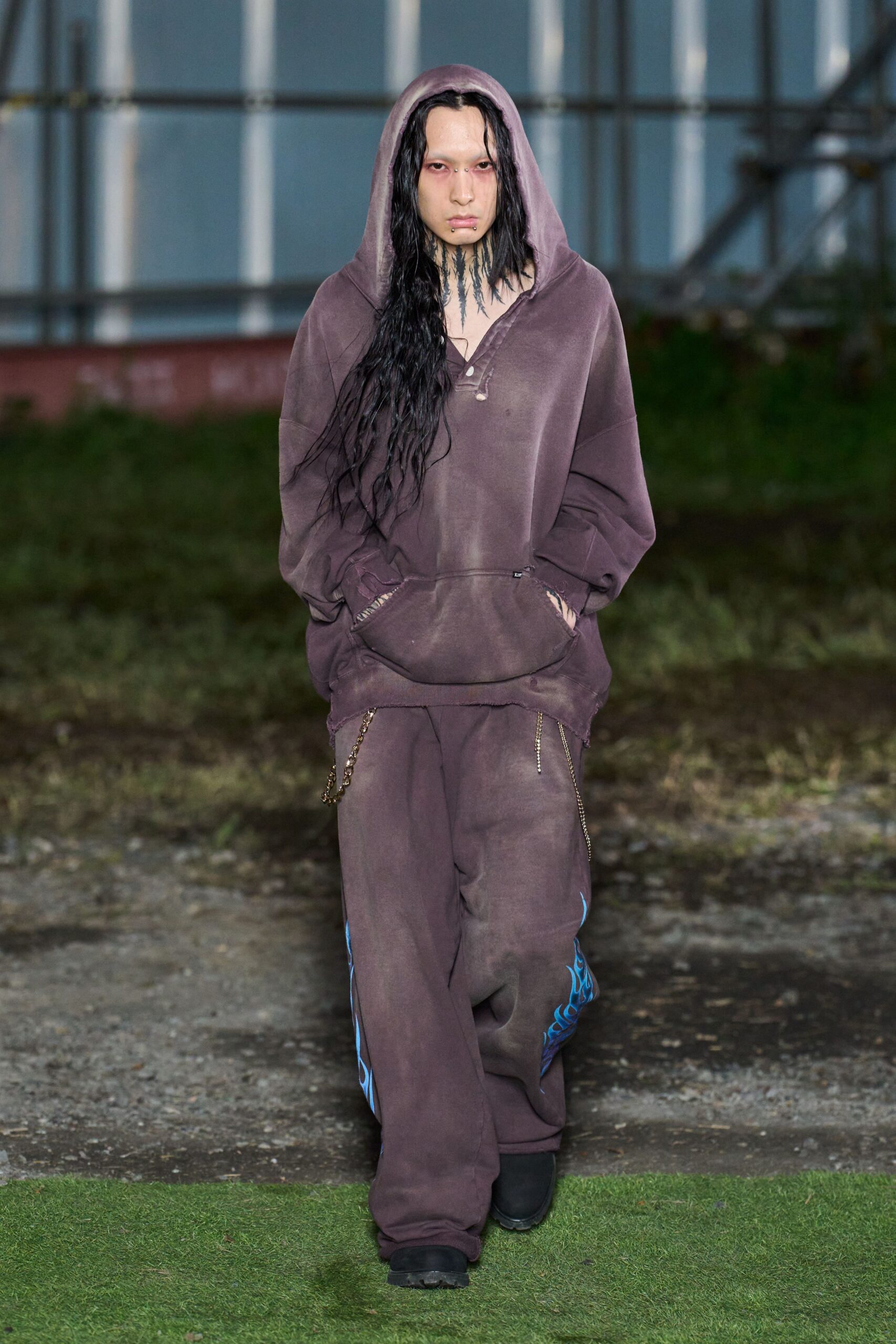 brown relaxed hoodie and pants