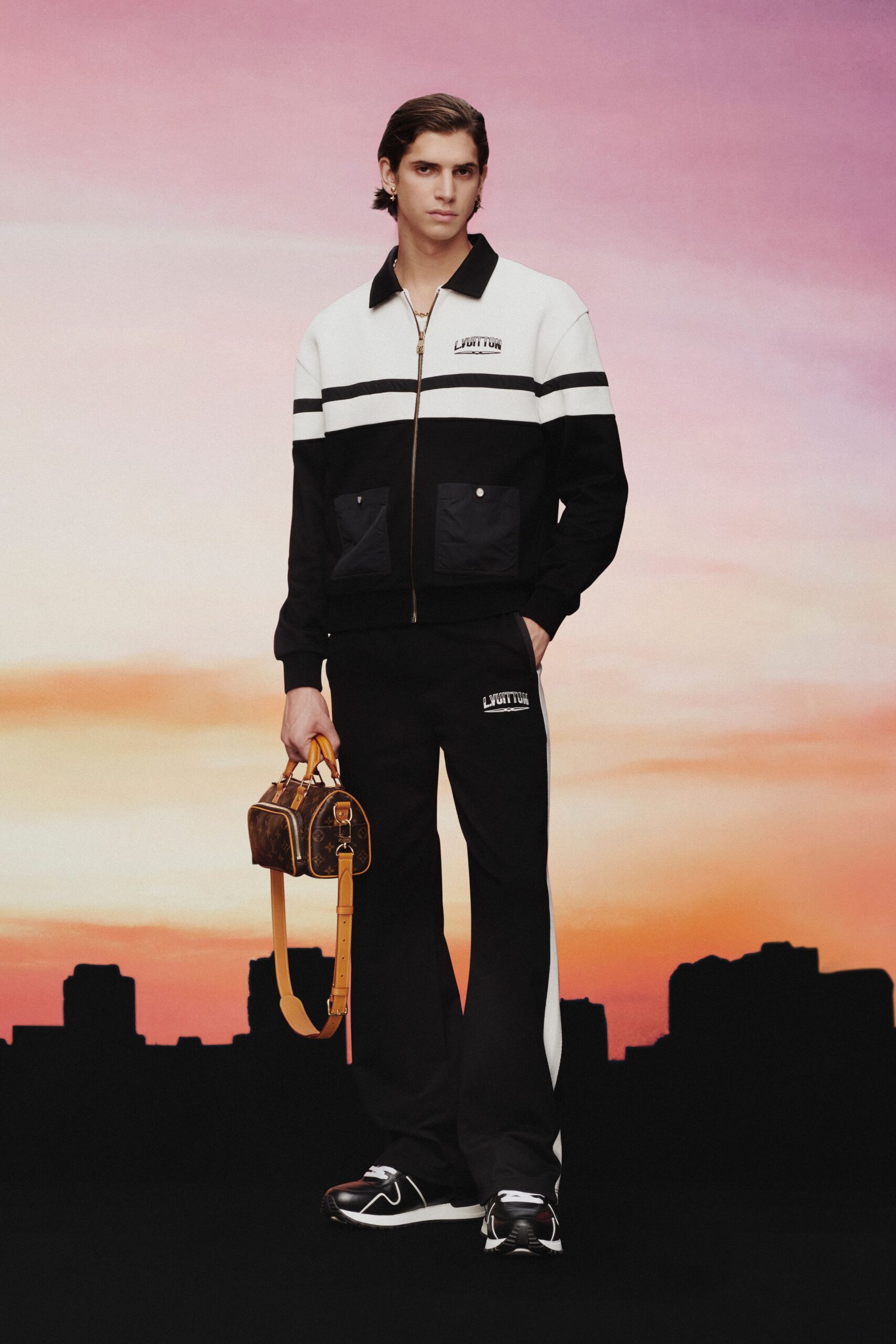black and white jacket with pants