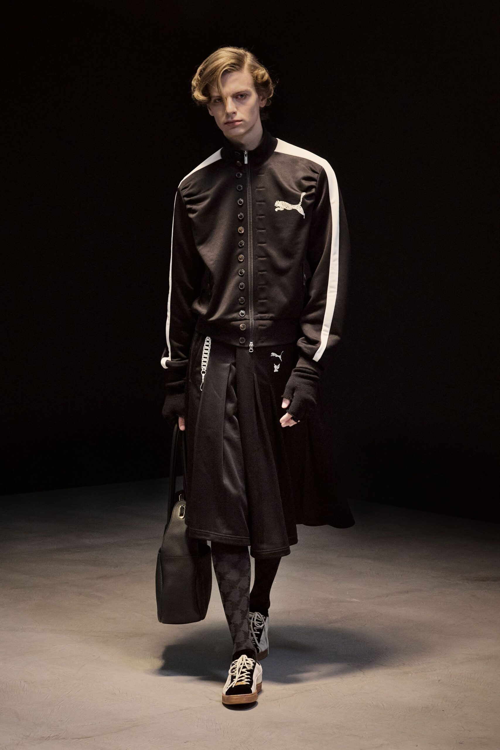 black leather bag