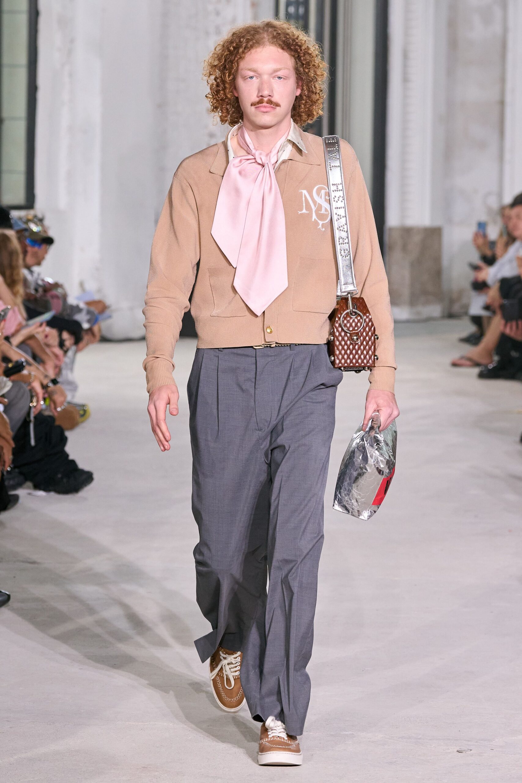 pink silk scarf