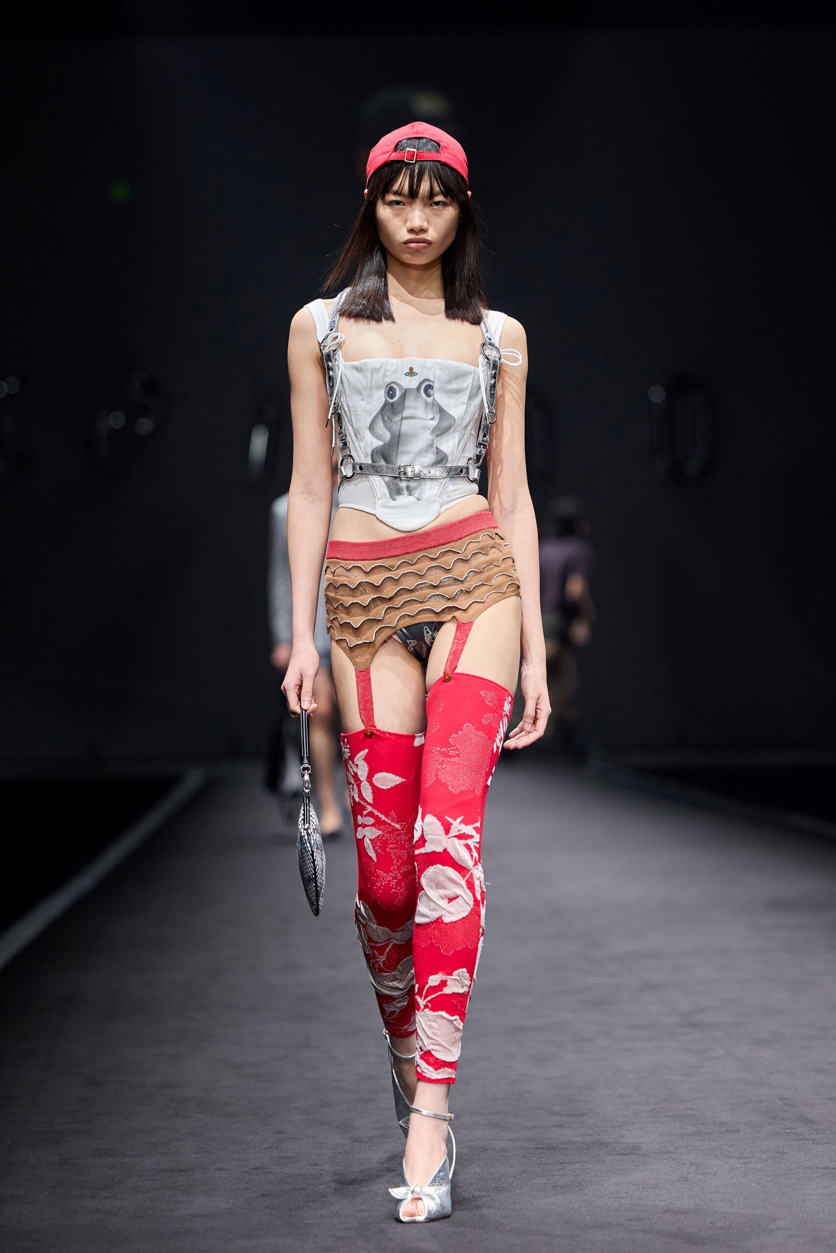 red cotton fitted flared leggings