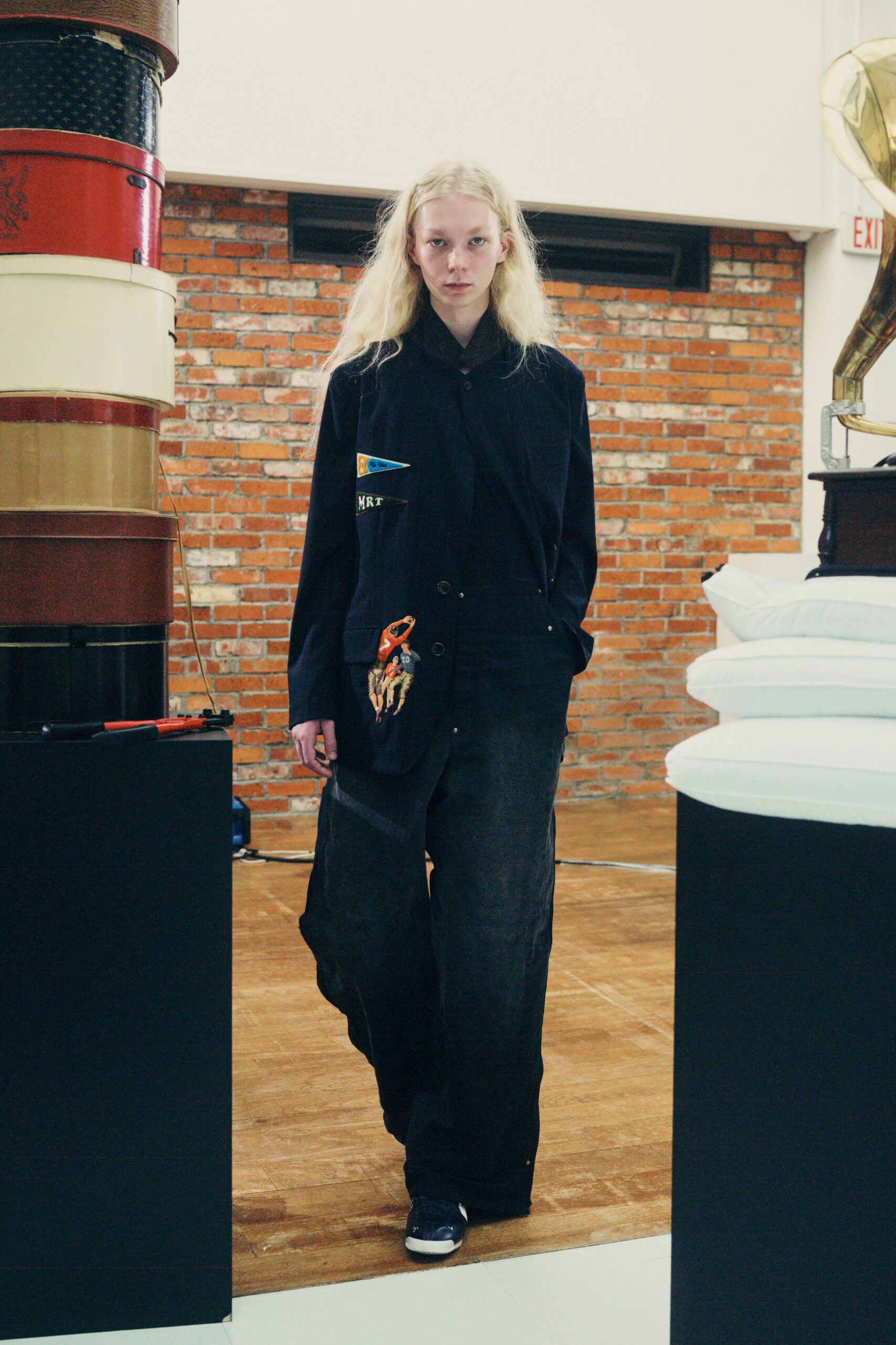 black relaxed jacket and pants