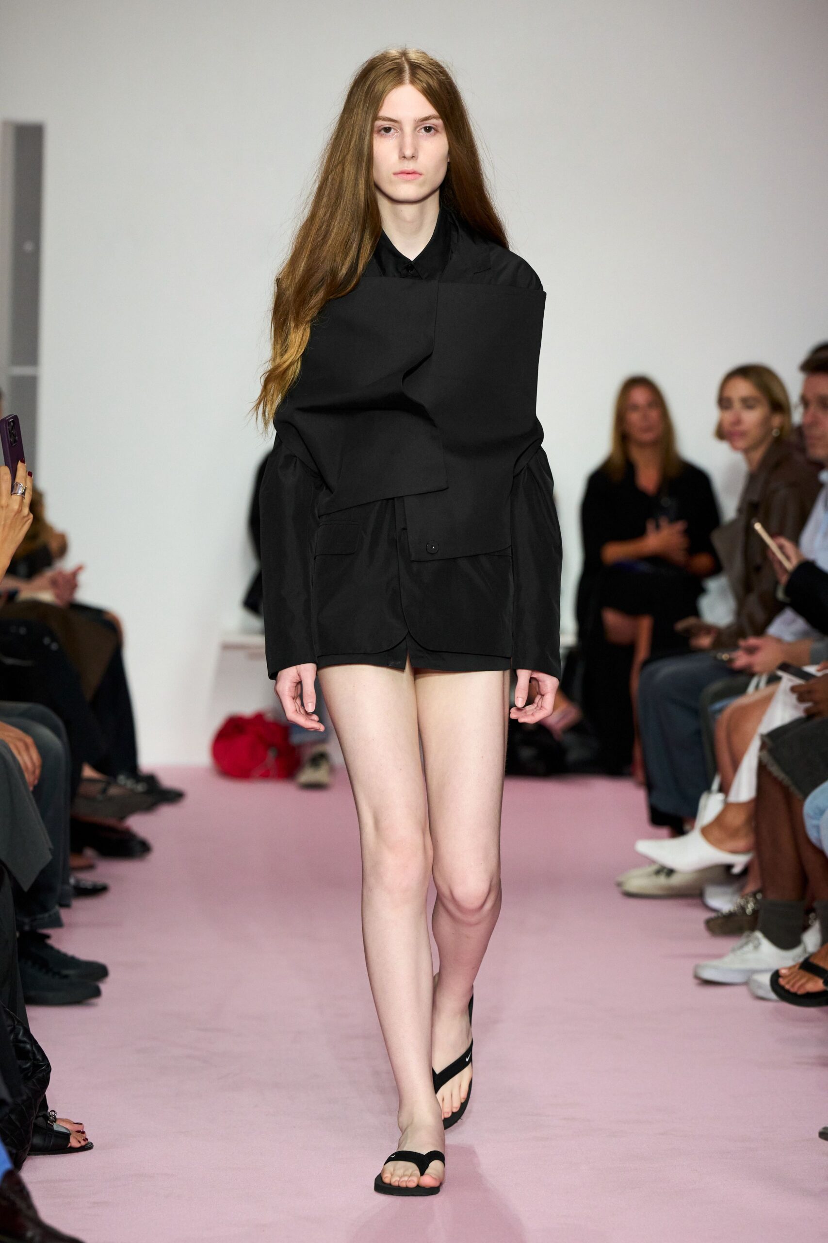 black relaxed shirt with shorts