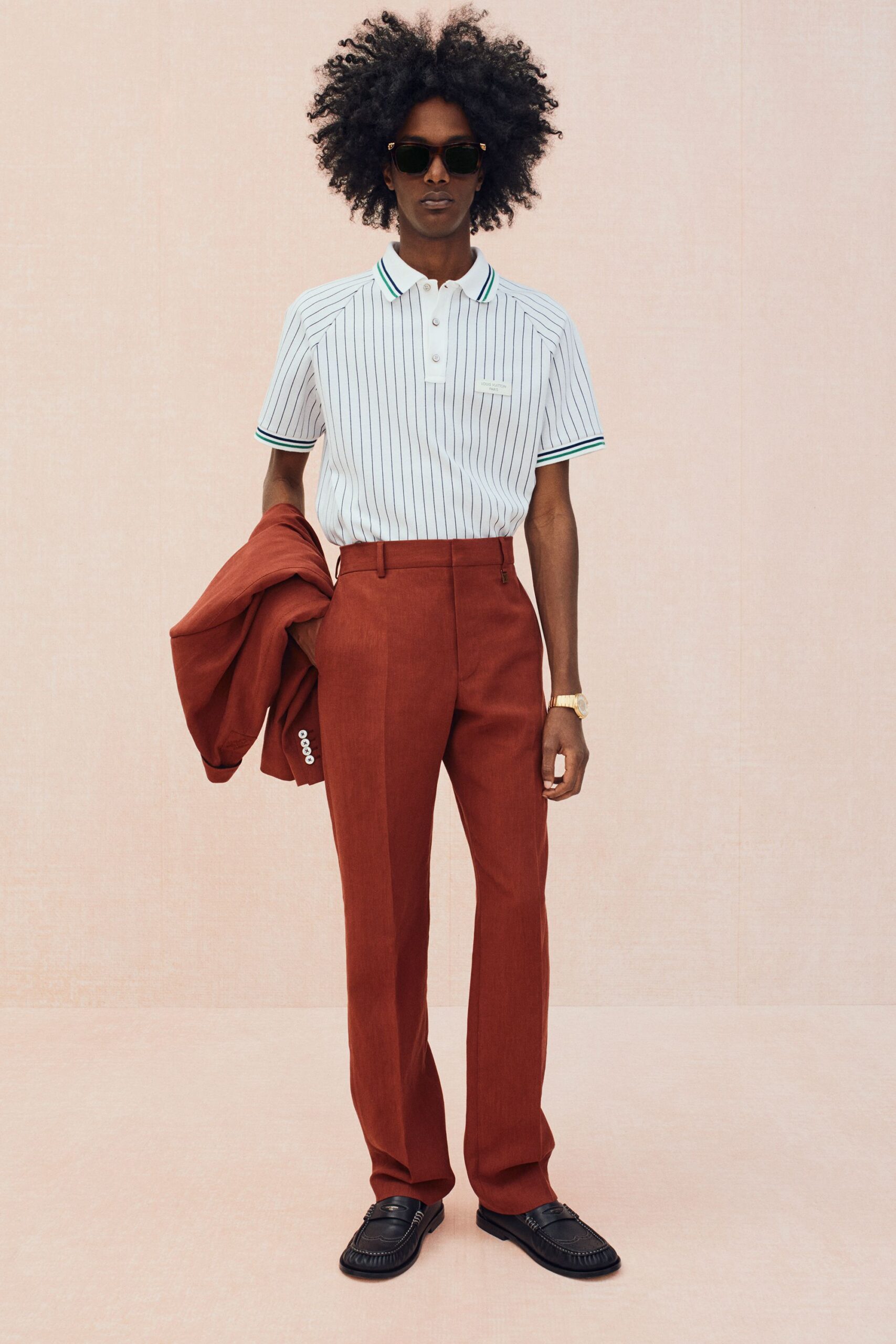 red cotton long-sleeve structured jacket
