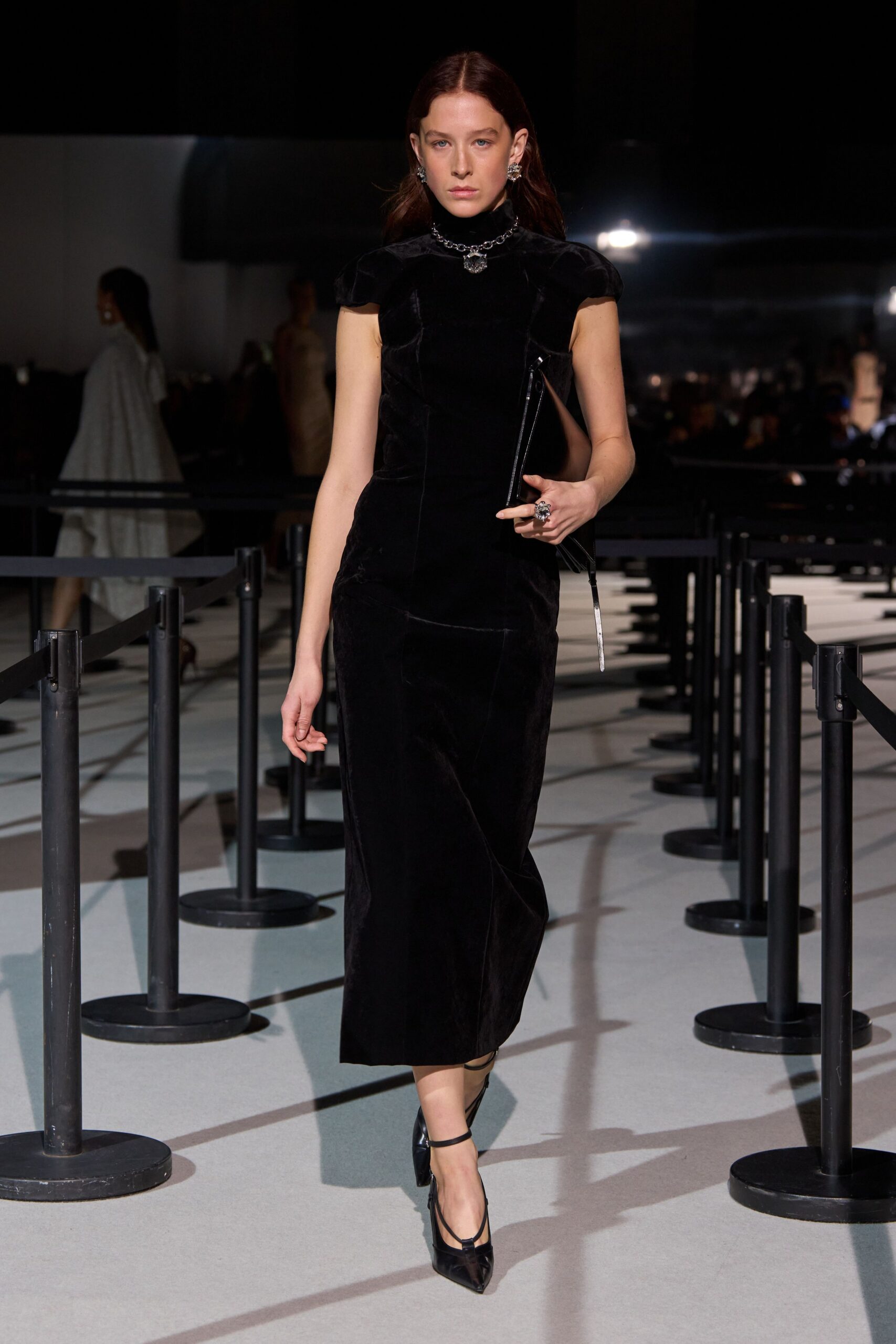 black velvet fitted midi dress