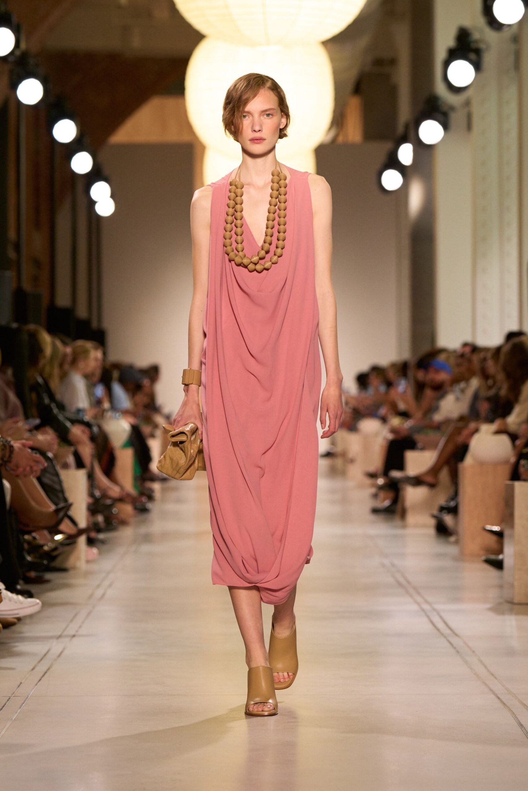 pink relaxed sleeveless dress