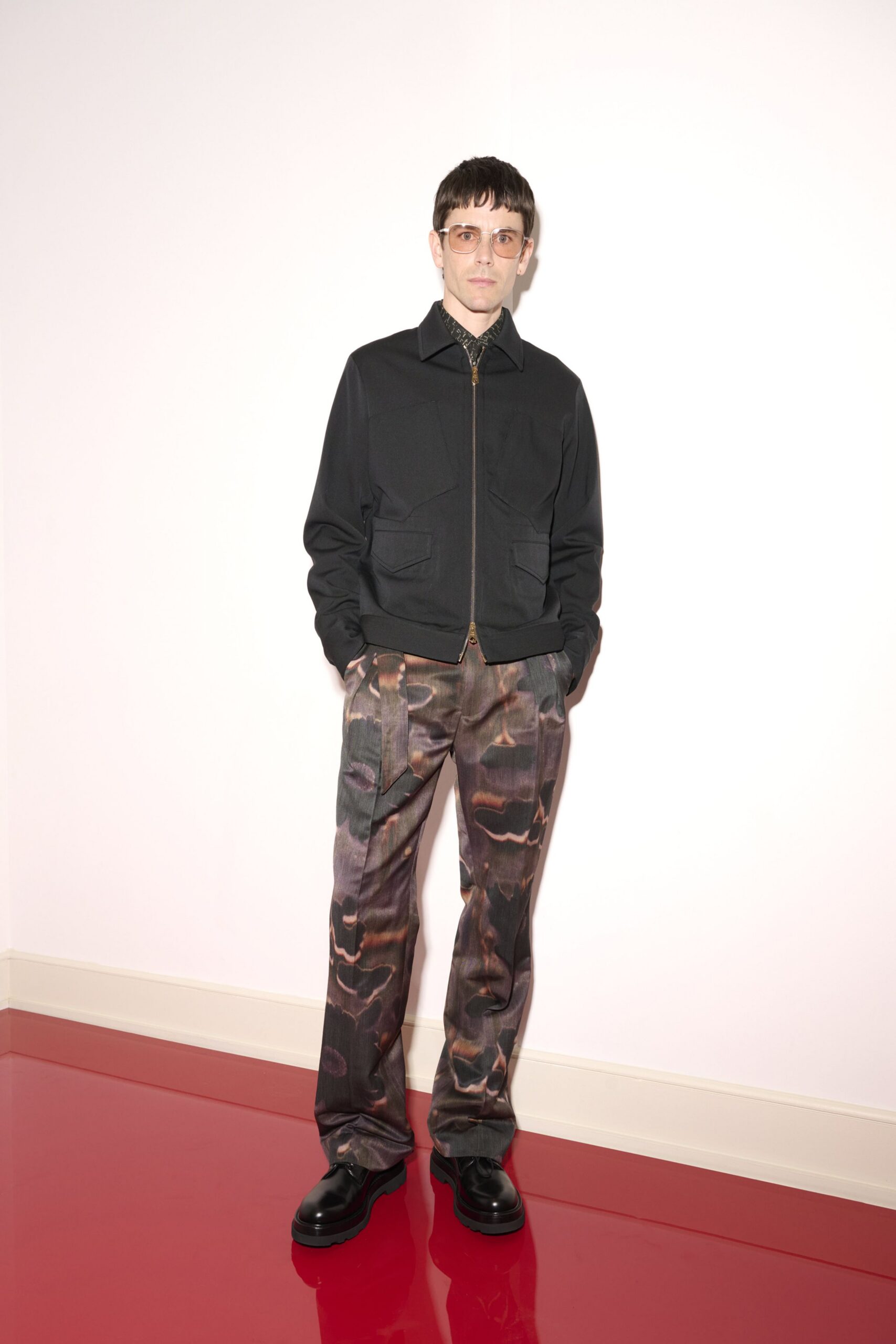 multi cotton relaxed straight-leg pants