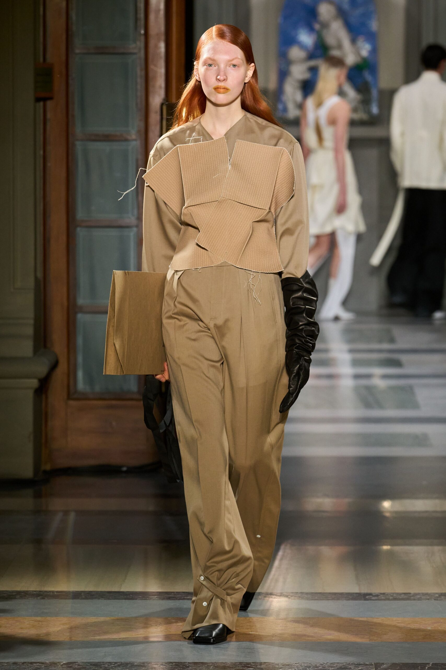 beige relaxed top and pants