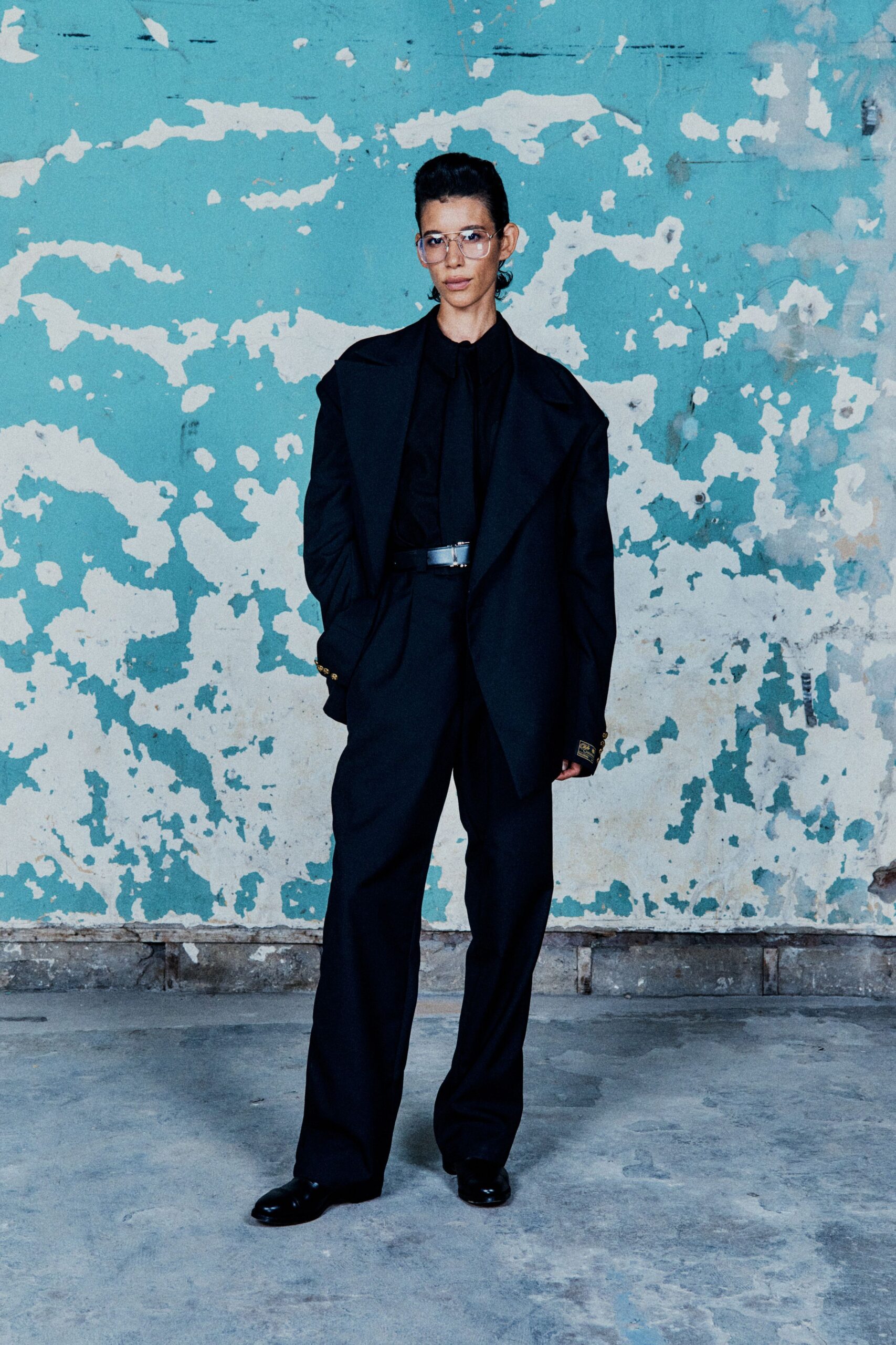 black structured blazer and pants