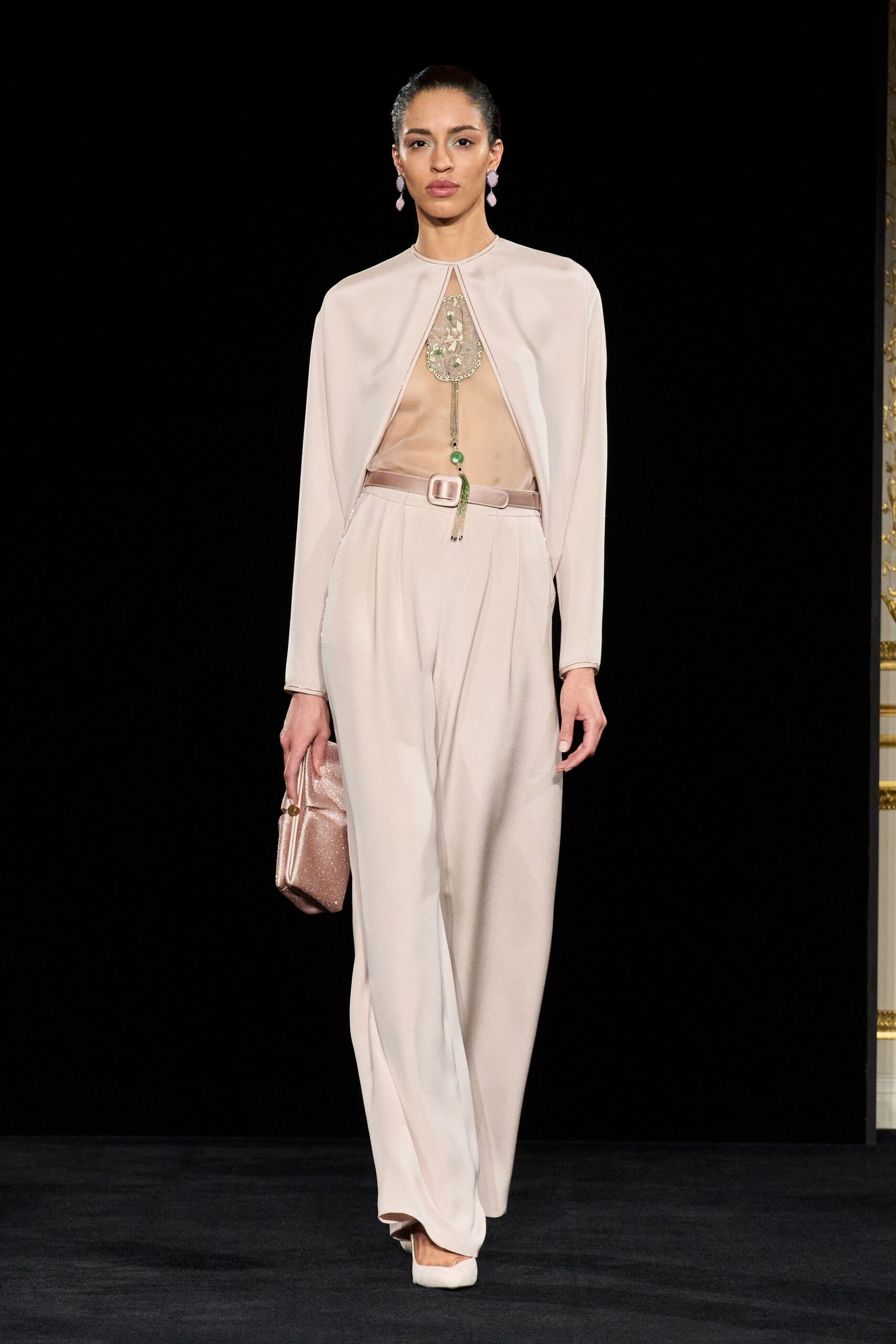 beige satin shoes