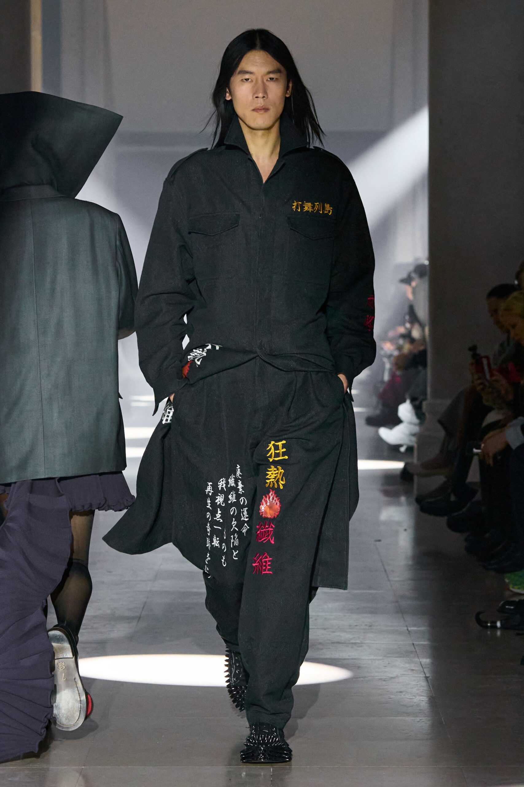 black relaxed jacket and pants