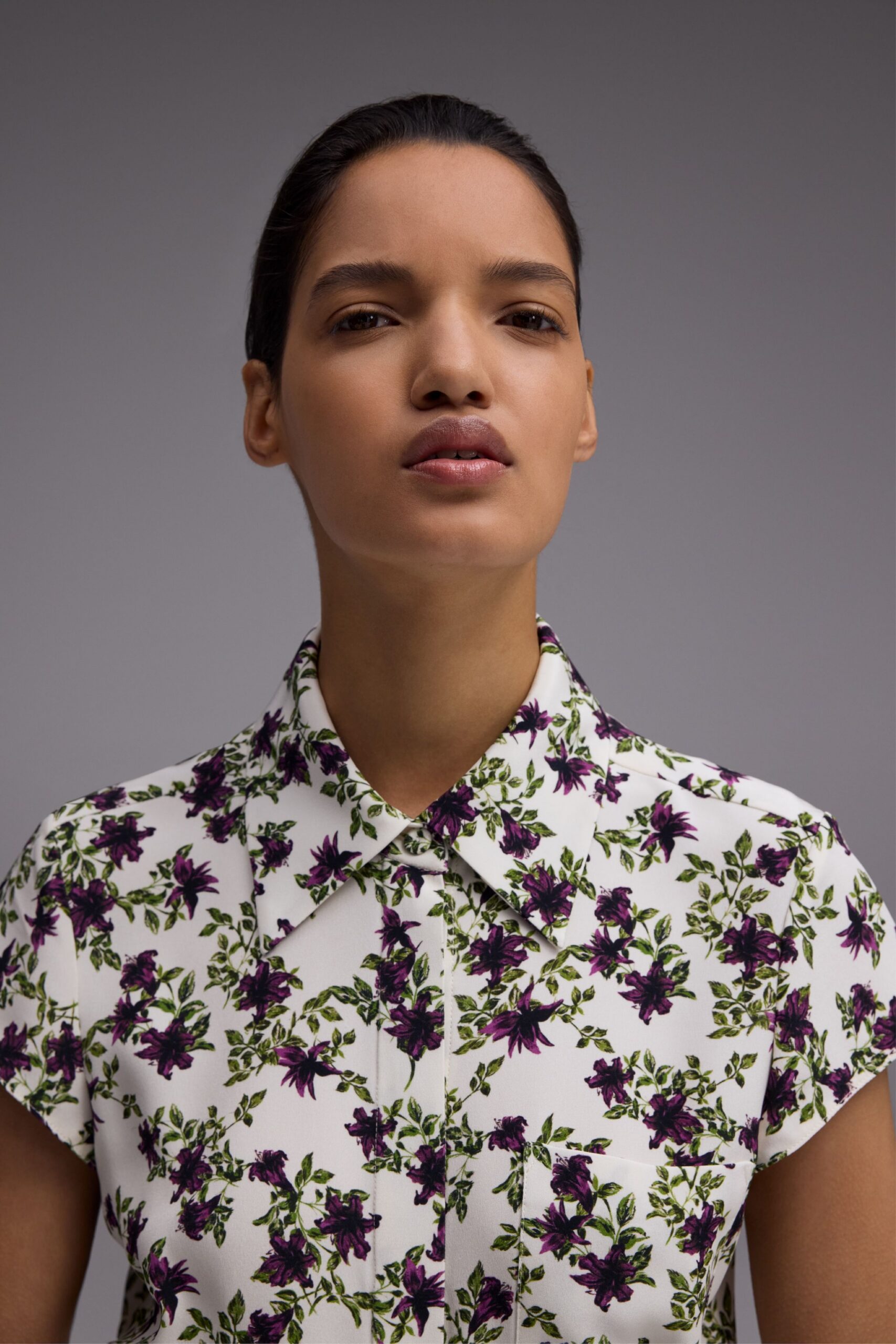 floral fitted shirt
