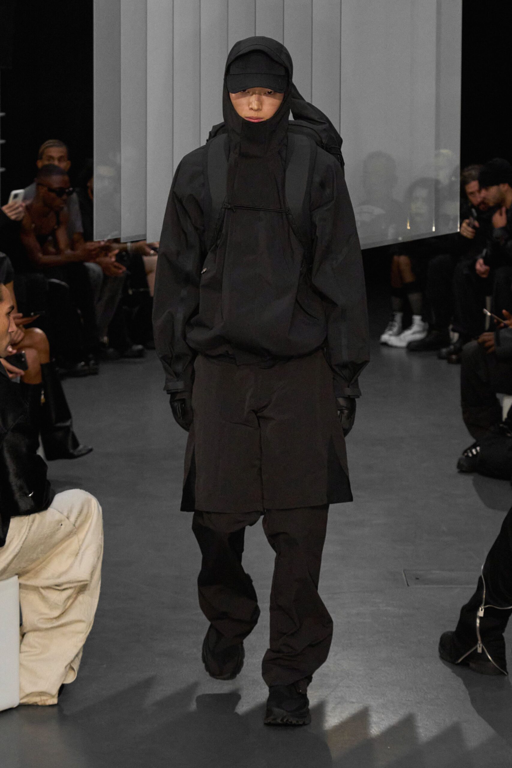 black relaxed jacket and pants