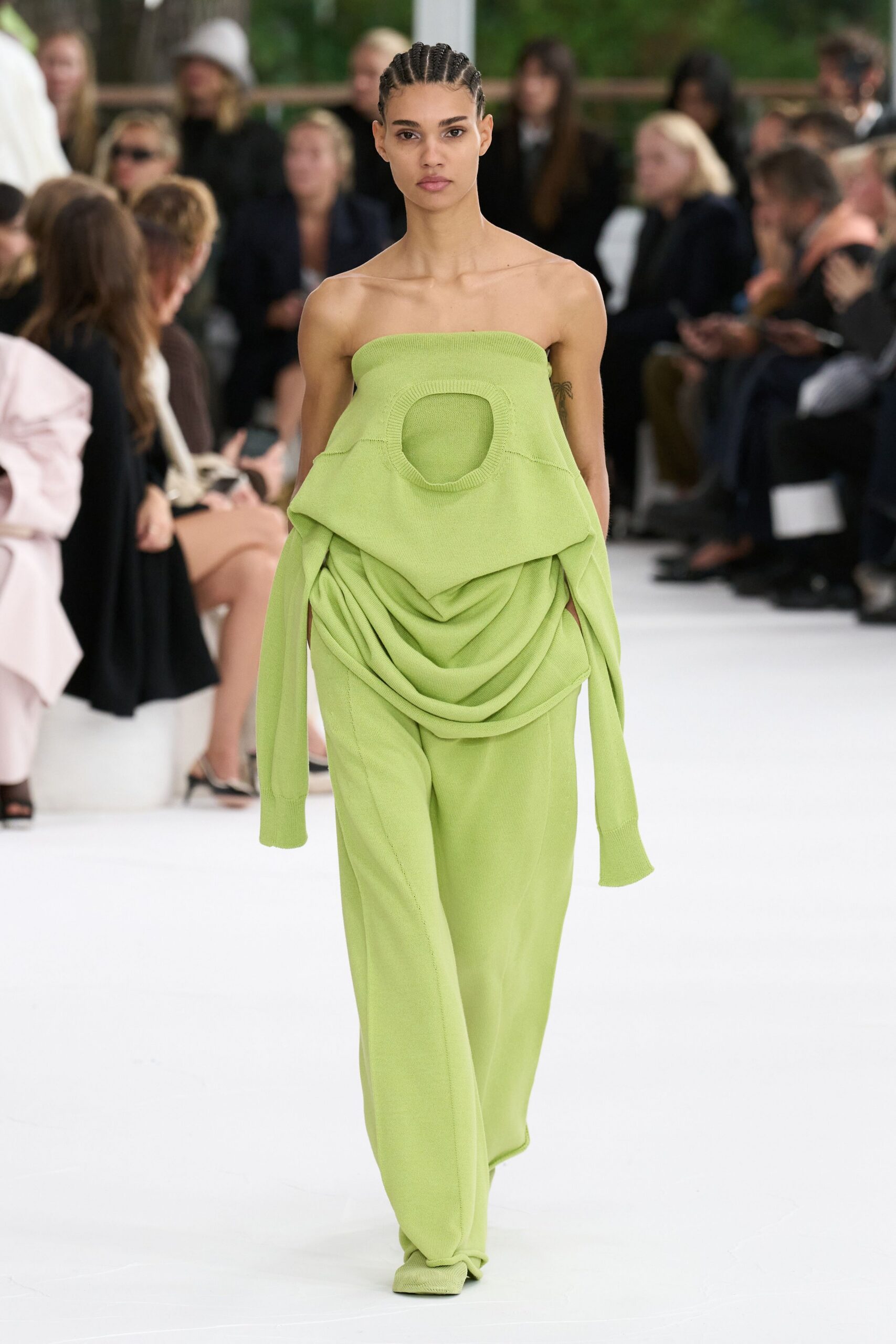 green relaxed top and pants