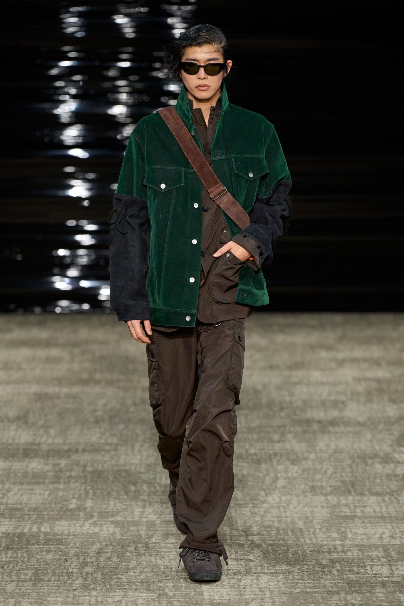 green and black relaxed jacket