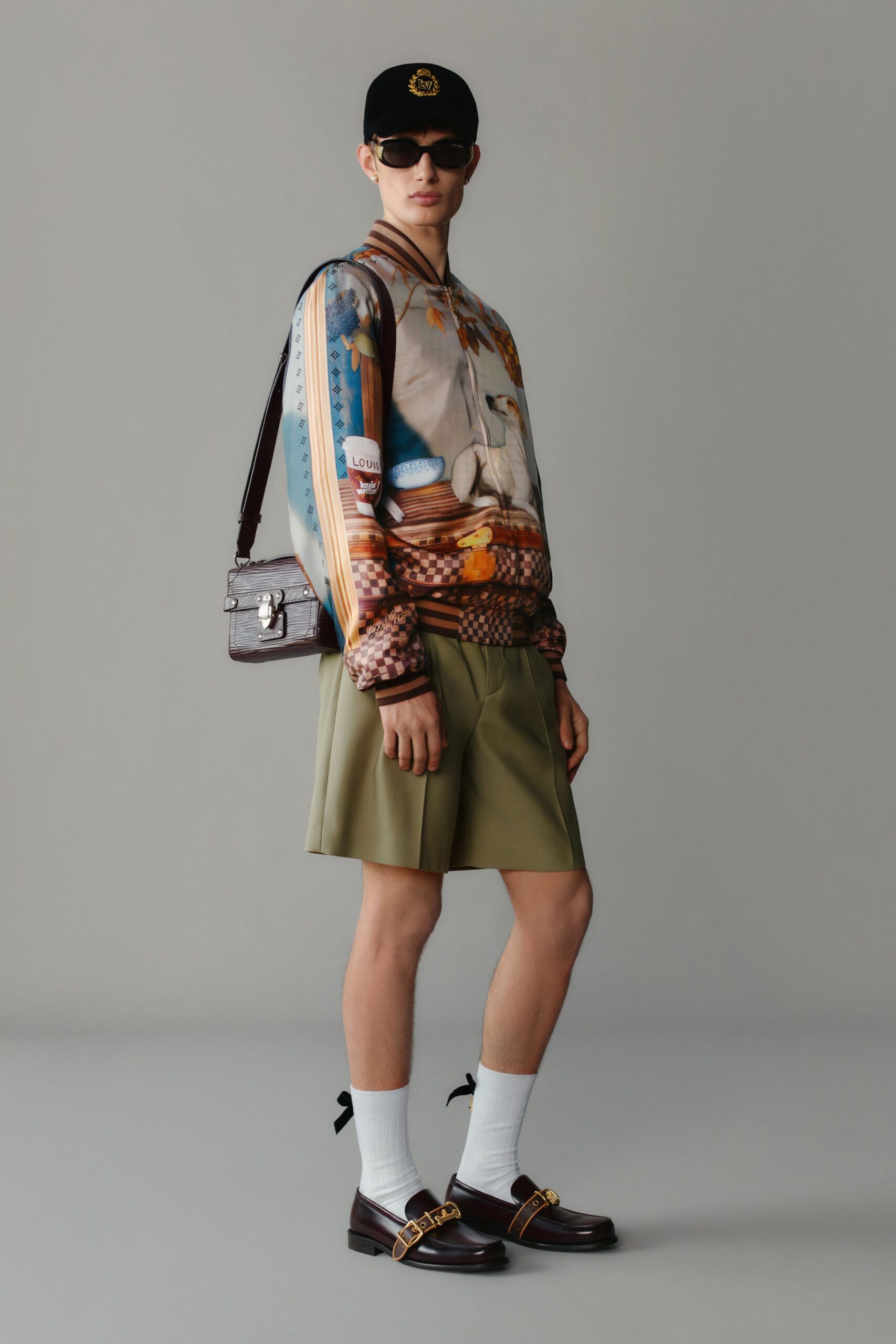 multi-colored relaxed top with shorts