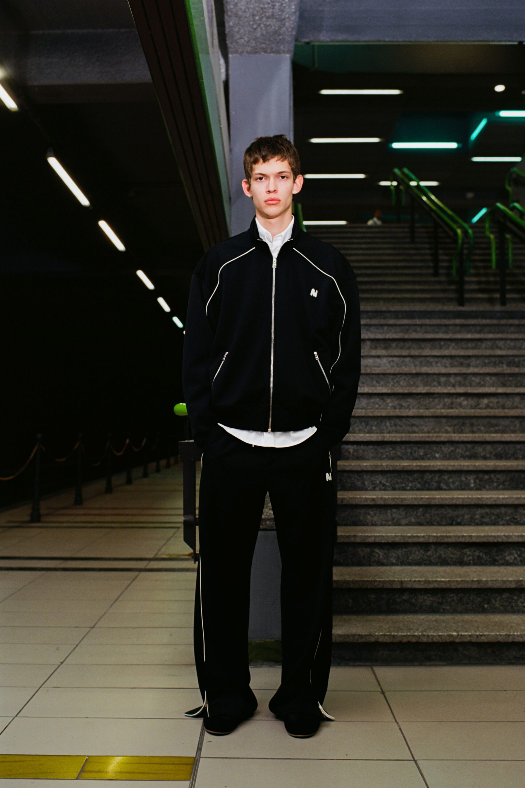 black relaxed jacket and pants