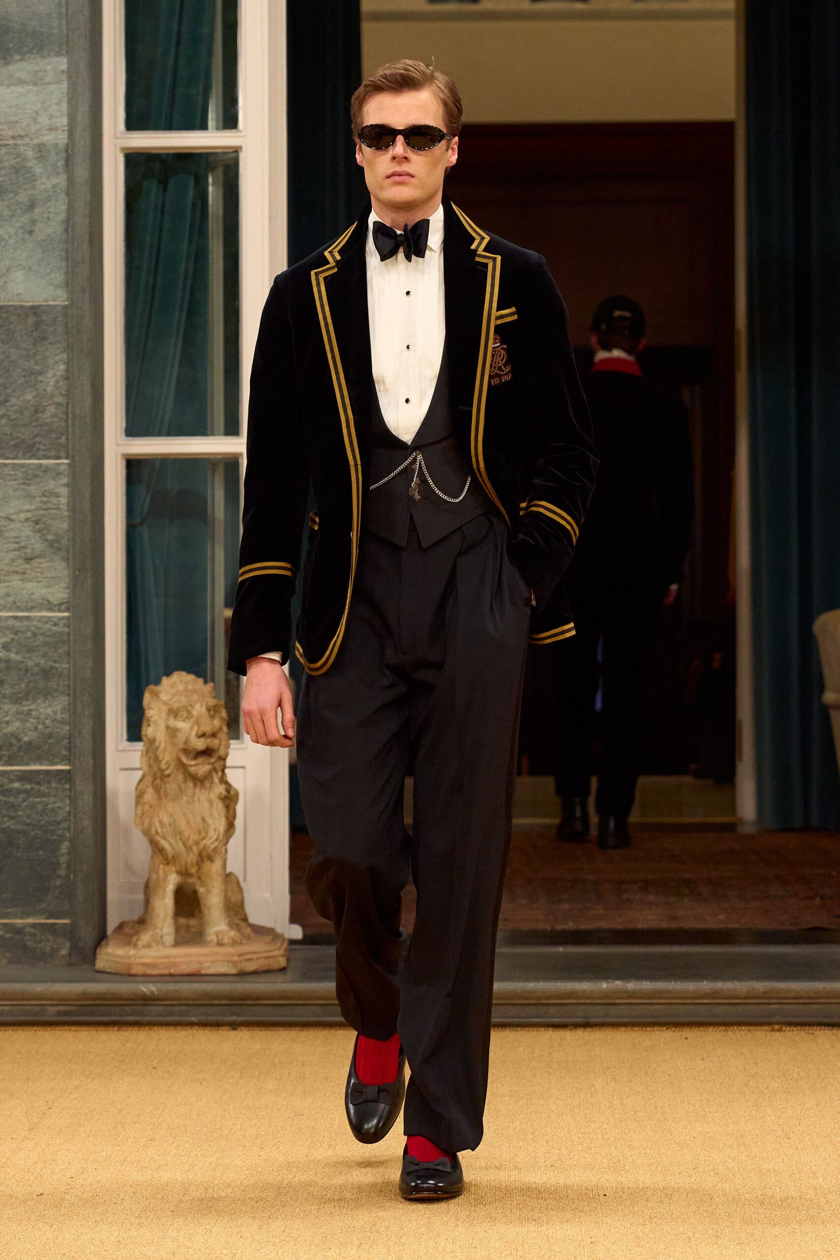 black velvet tailored blazer