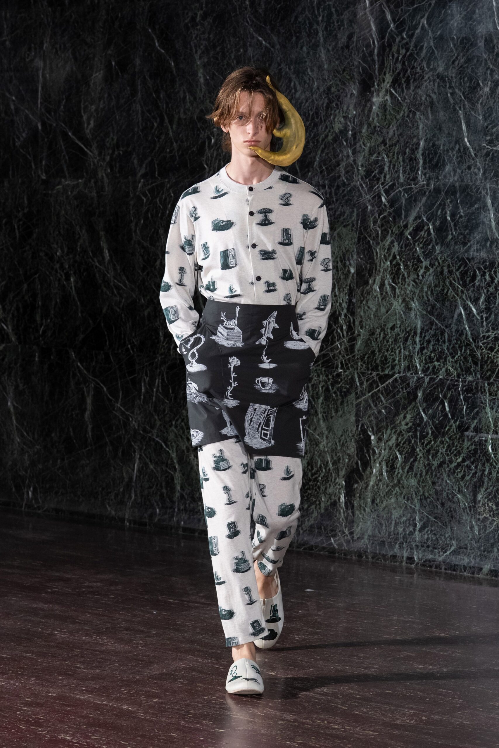 printed shirt and pants
