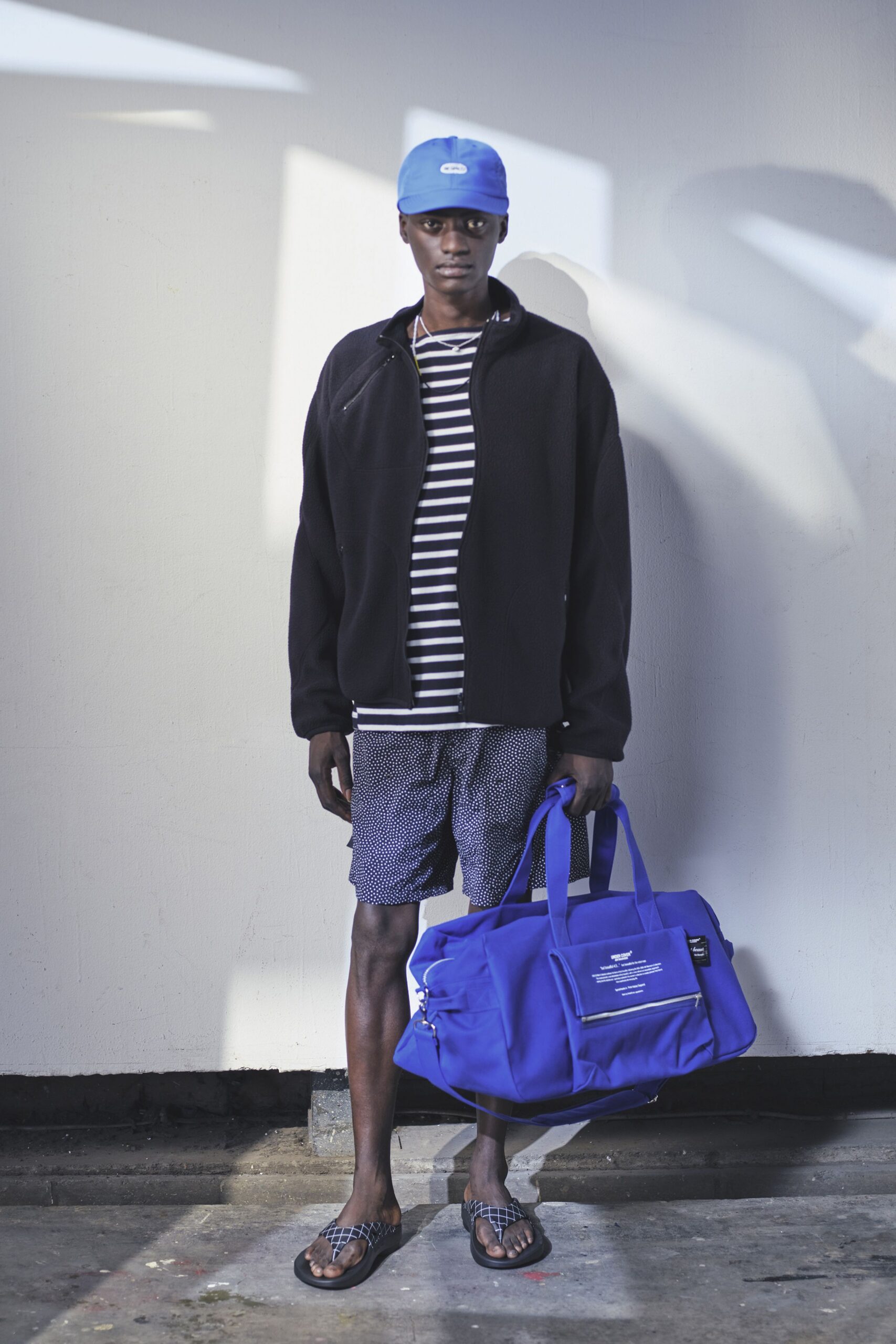 blue jersey bag