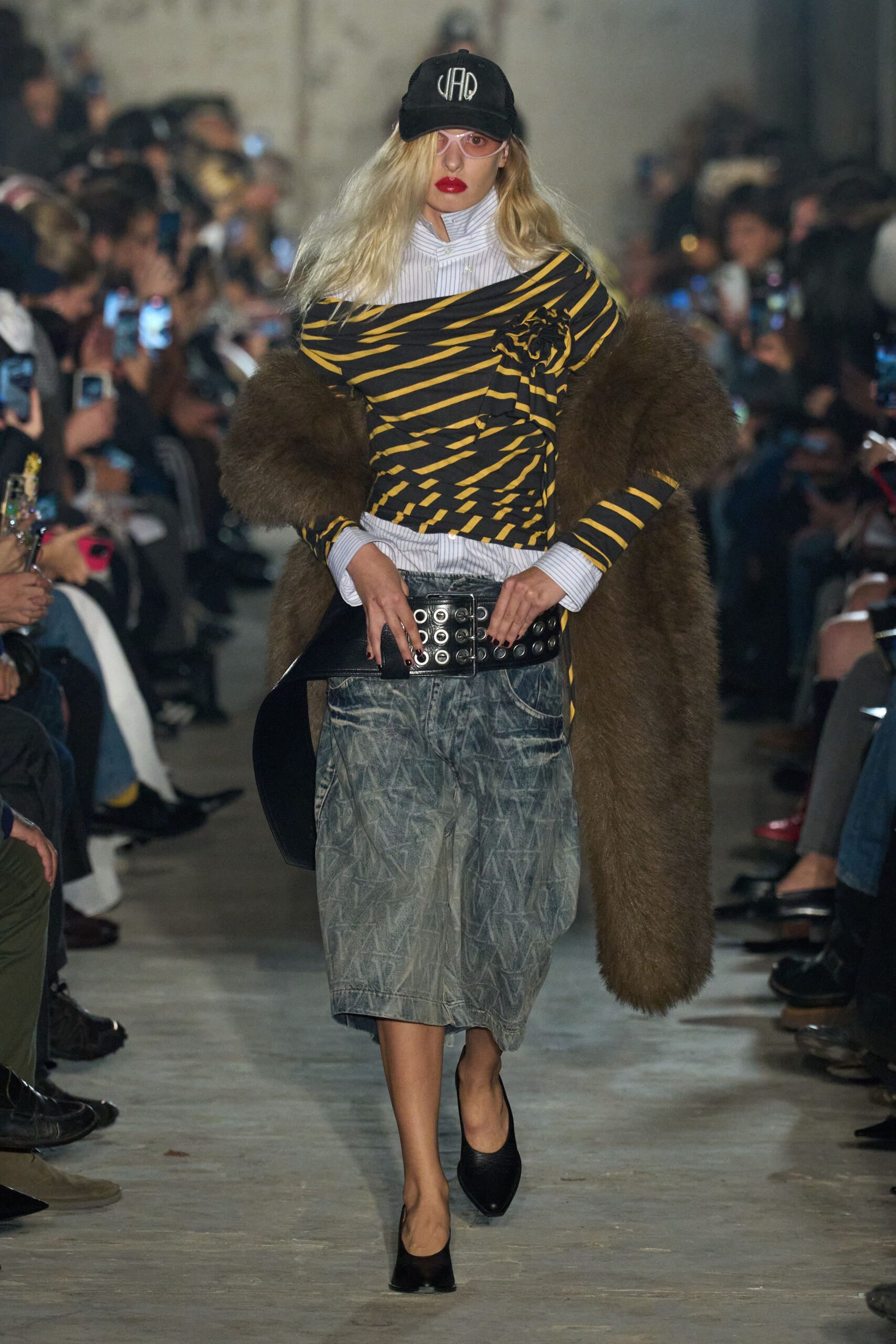 brown fur relaxed coat