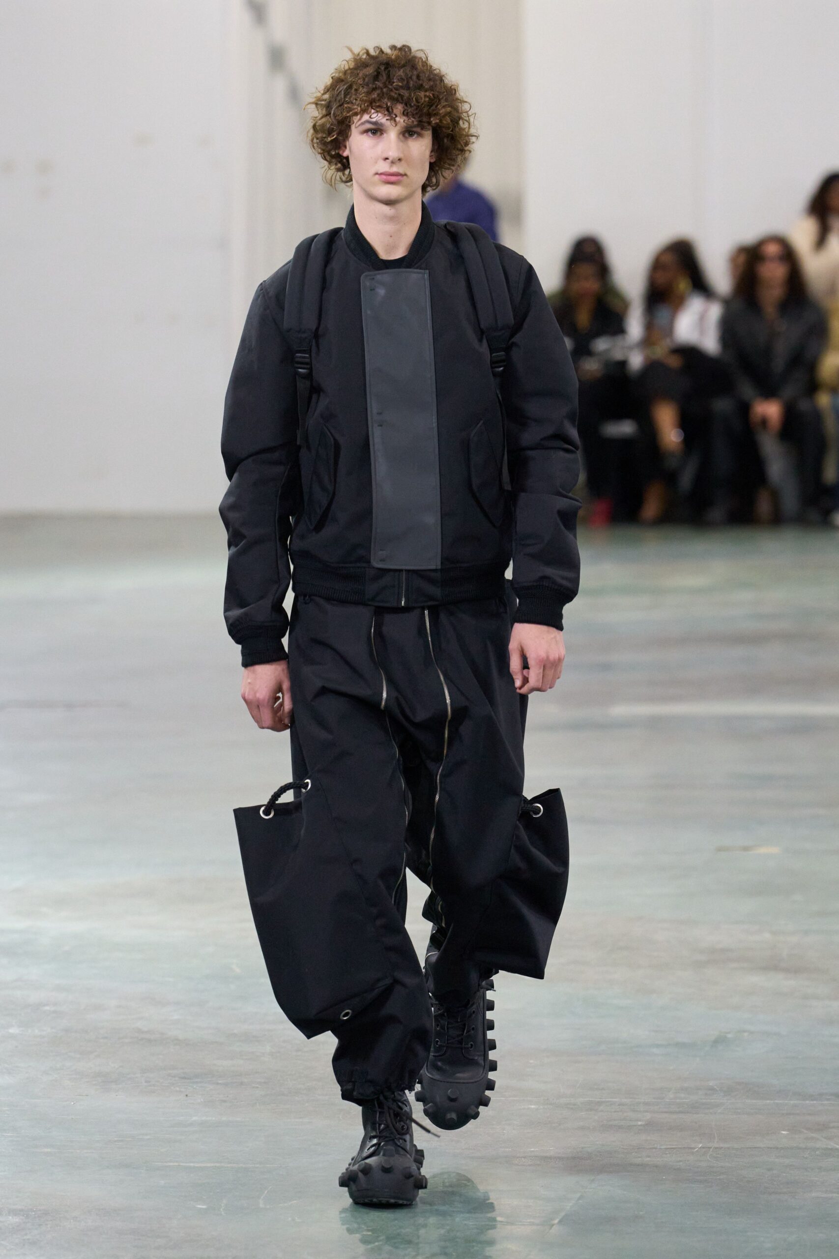 black relaxed jacket and pants