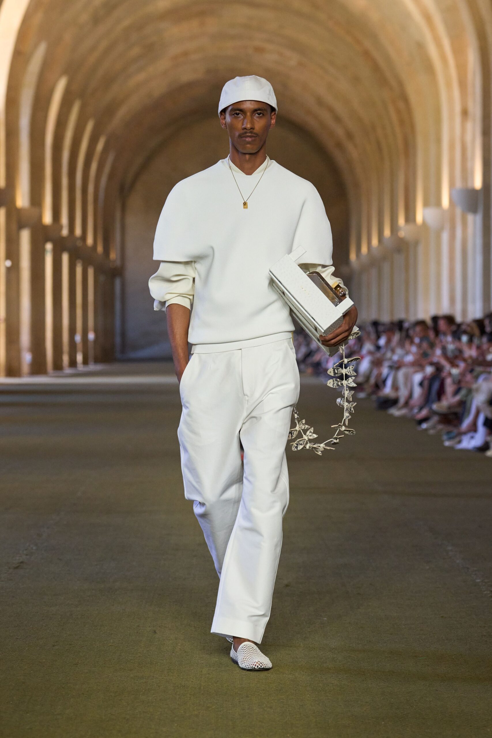 white leather structured bag