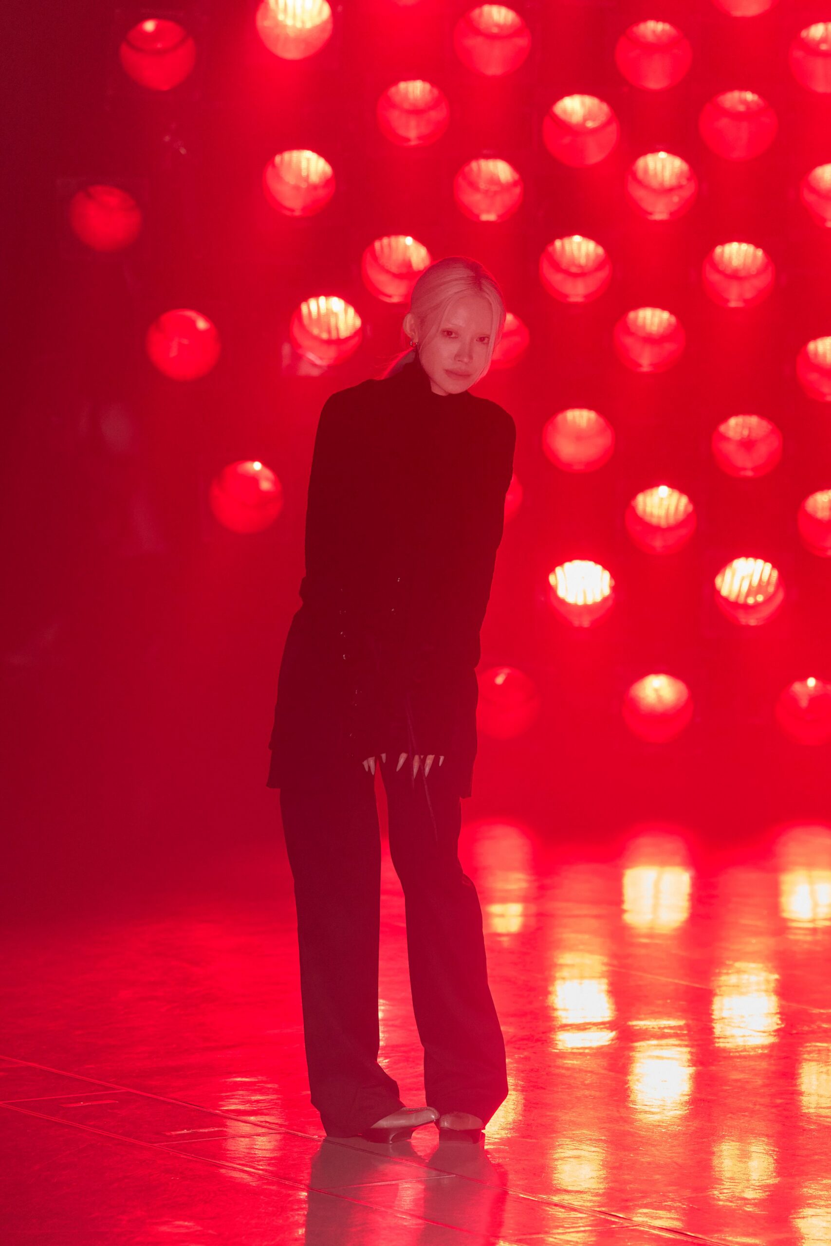 black wool coat and pants