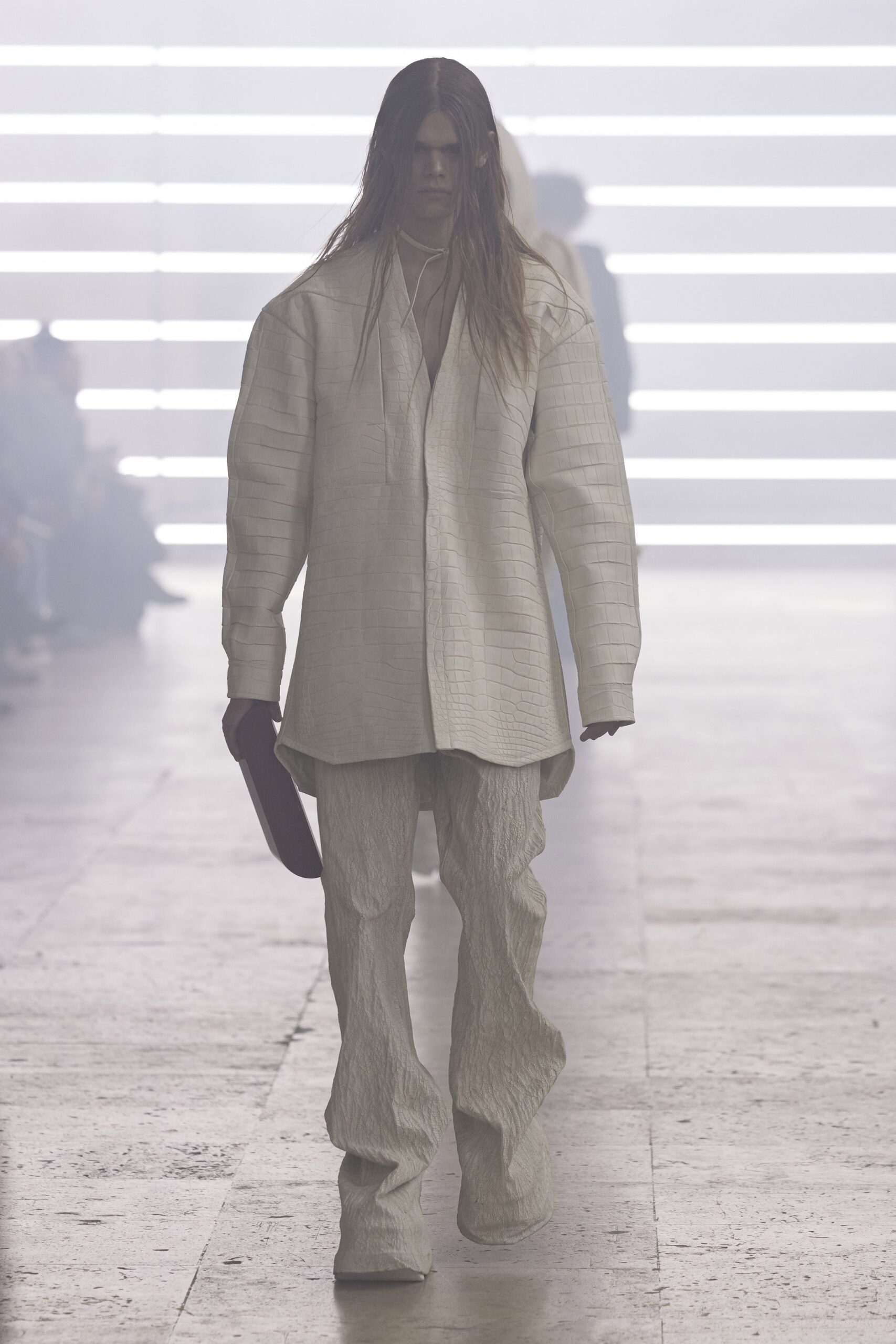 white relaxed shirt and pants