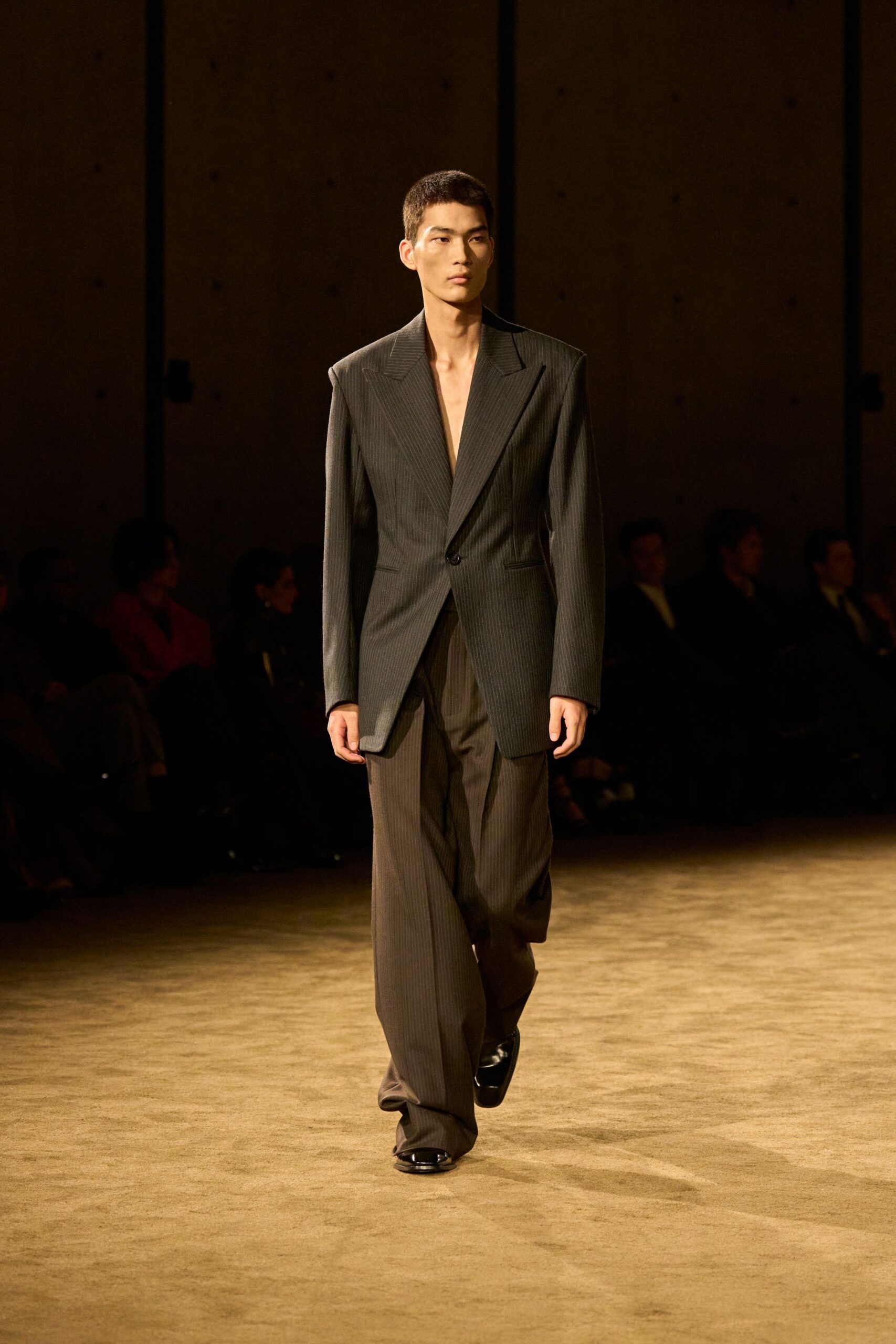 black tailored suit with shoes