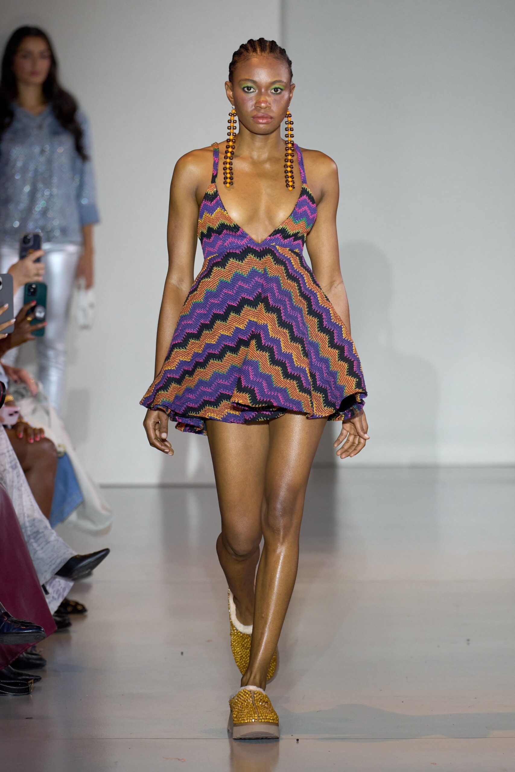 colorful zigzag mini dress