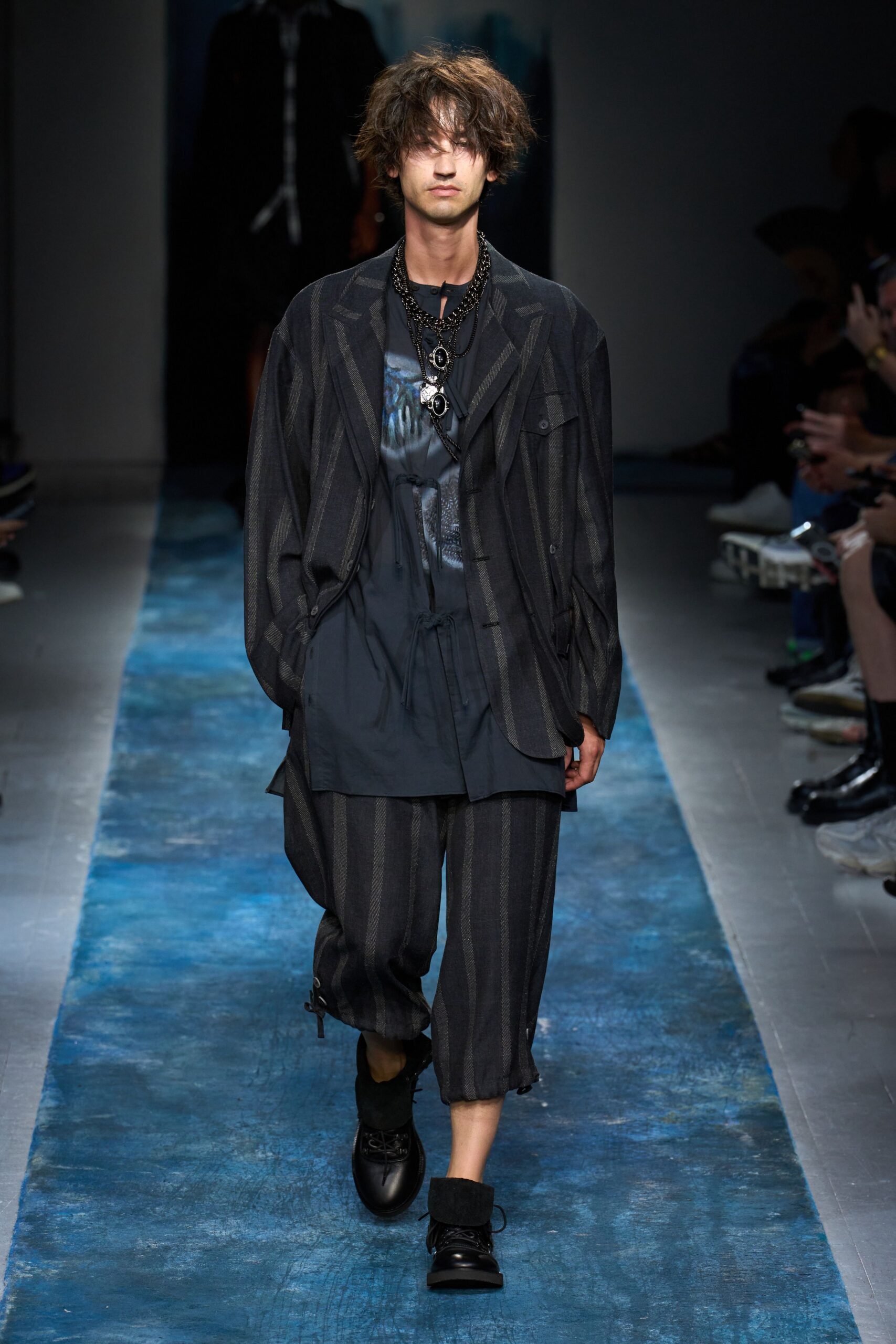 black striped relaxed jacket and pants
