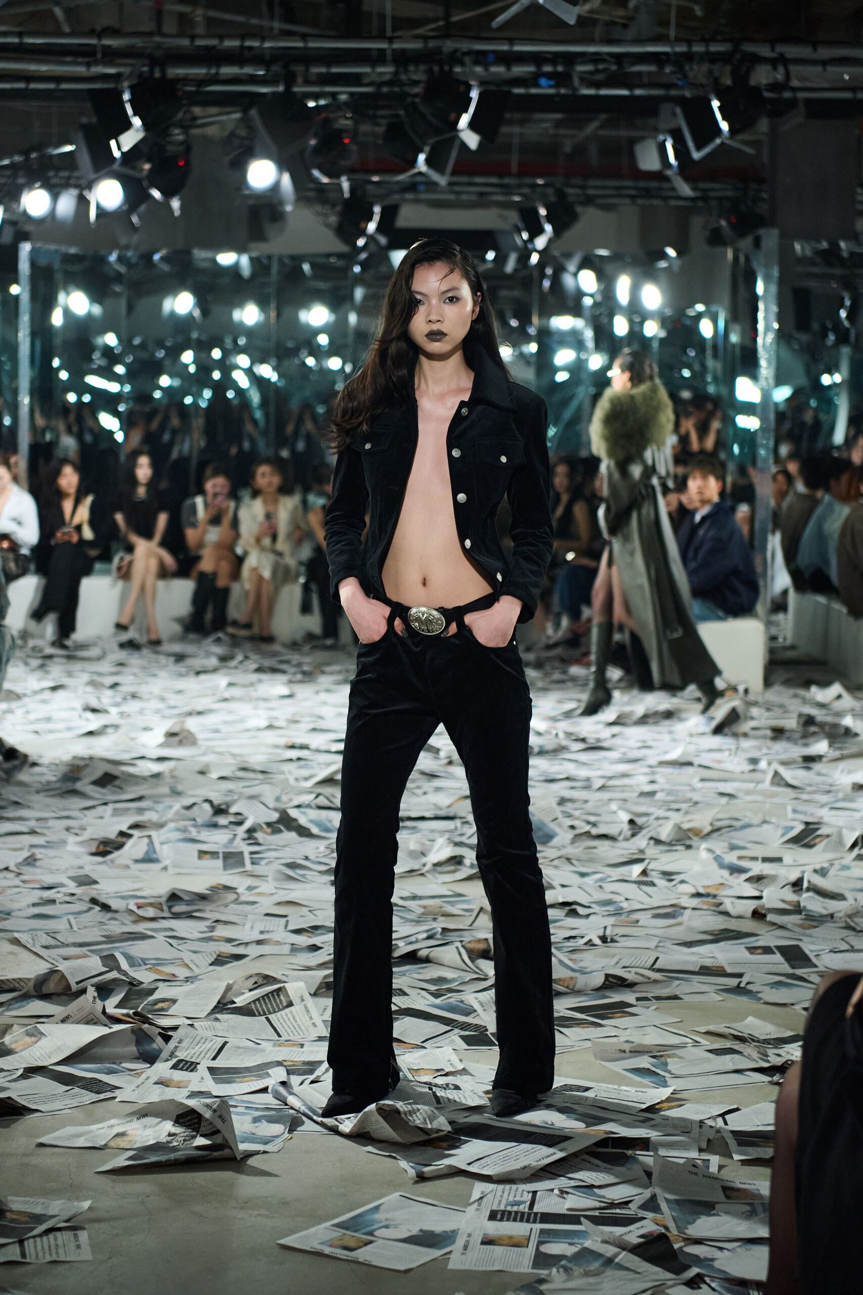 black velvet jacket and pants