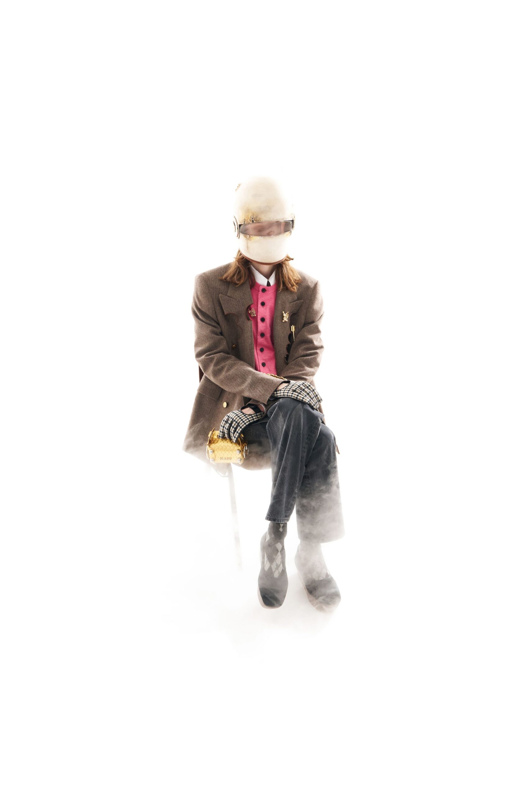 brown wool long-sleeve collared tailored buttoned blazer