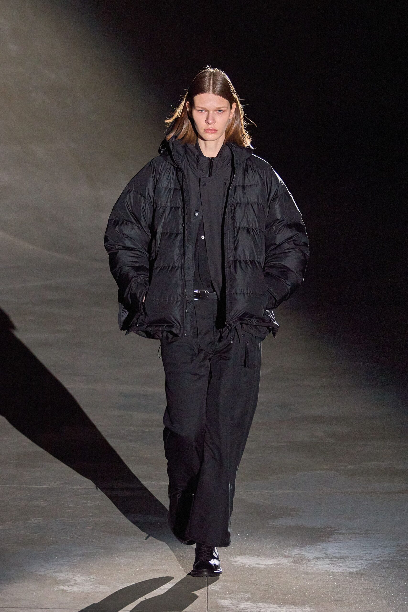 black relaxed jacket with shirt and pants